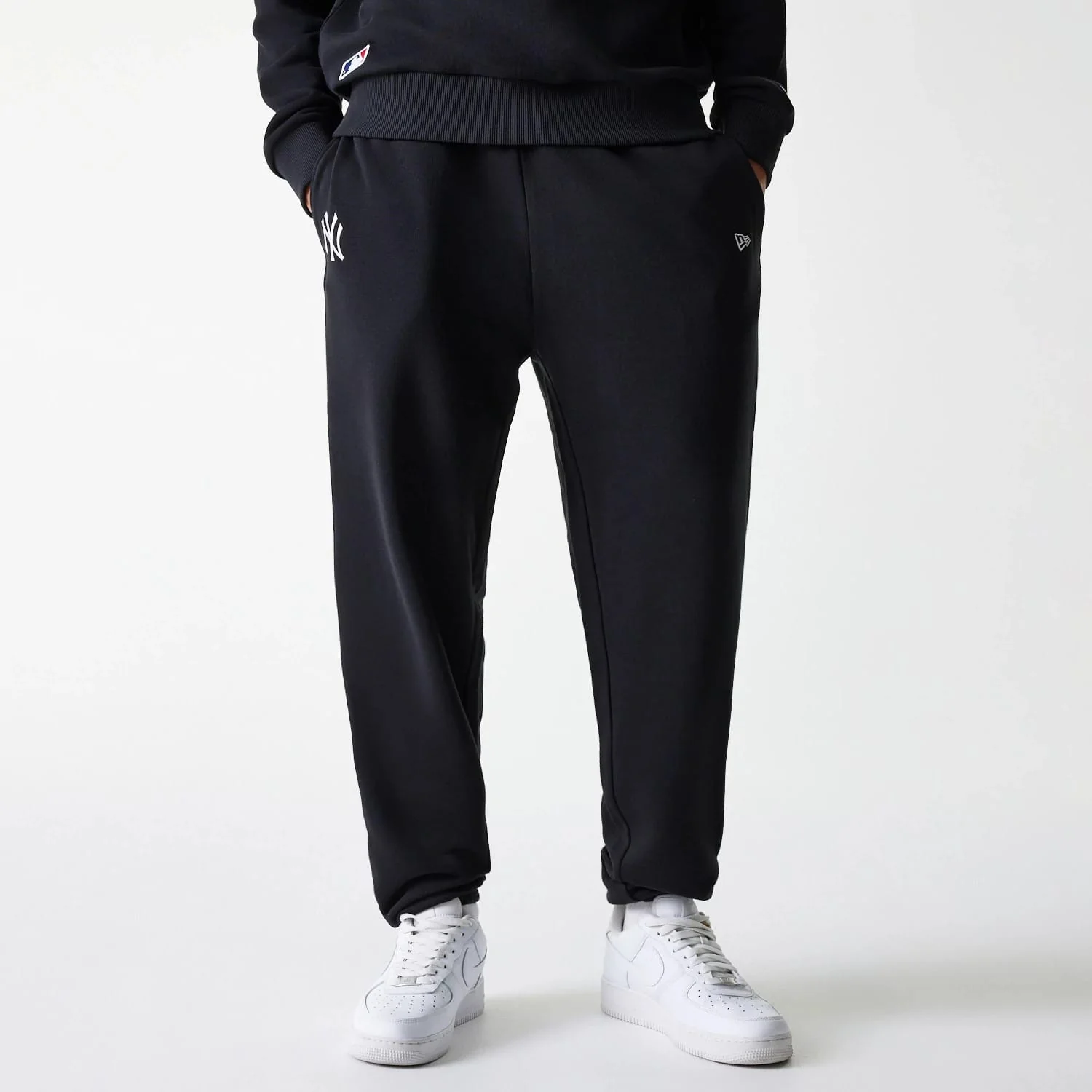 New York Yankees MLB League Essential Midi French Terry Black Joggers