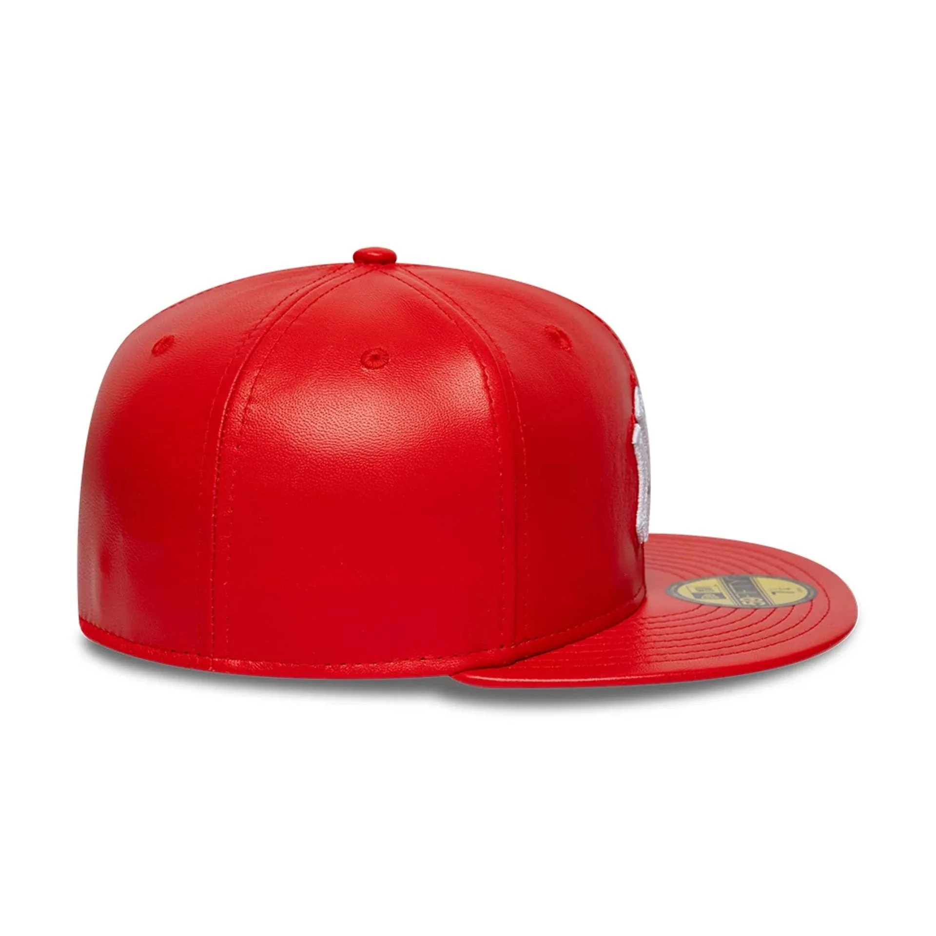 New York Yankees MLB Leather Red 59FIFTY Fitted Cap - Image 7