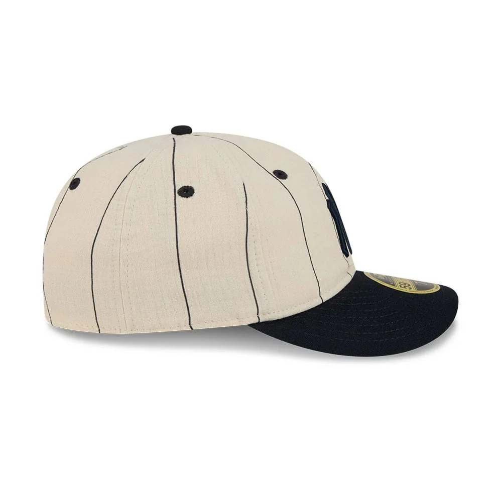New York Yankees MLB Linen Cream Retro Crown 59FIFTY Fitted Cap - Image 6