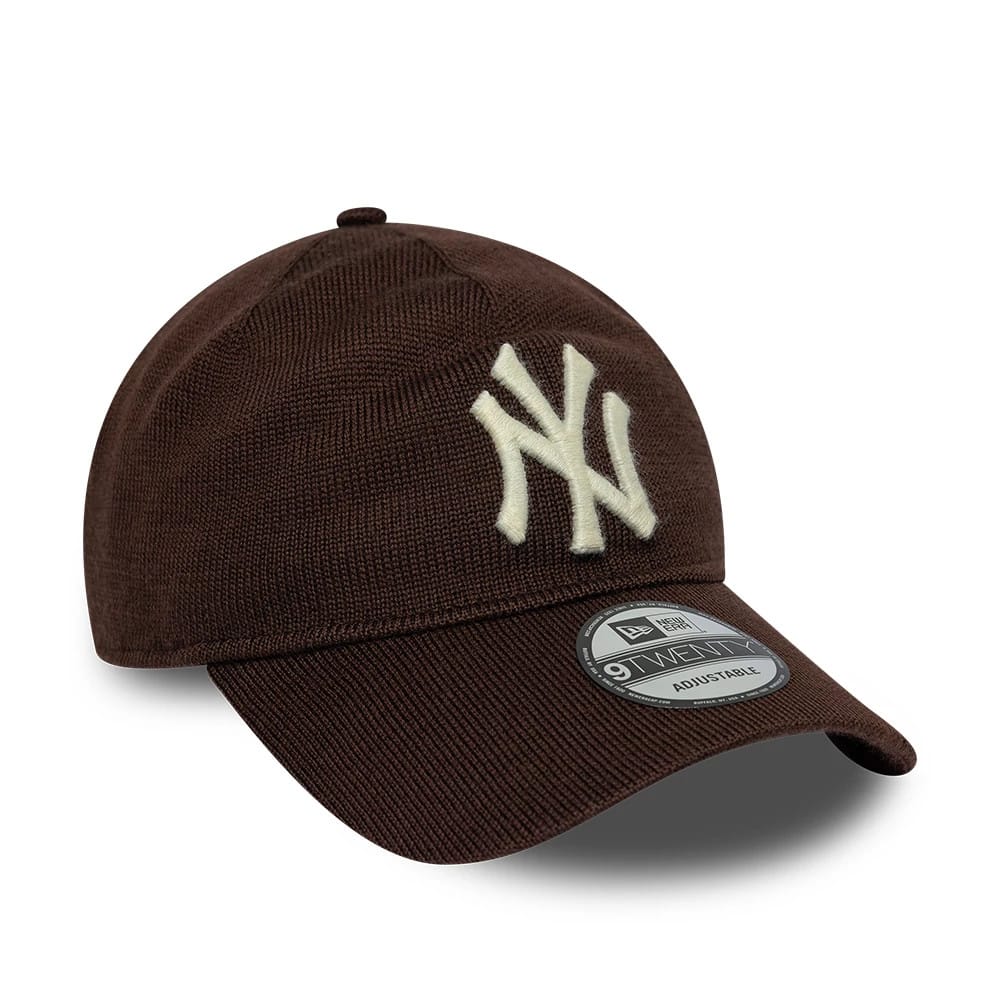 New York Yankees MLB Merino Wool Dark Brown 9TWENTY Adjustable Cap - Image 3