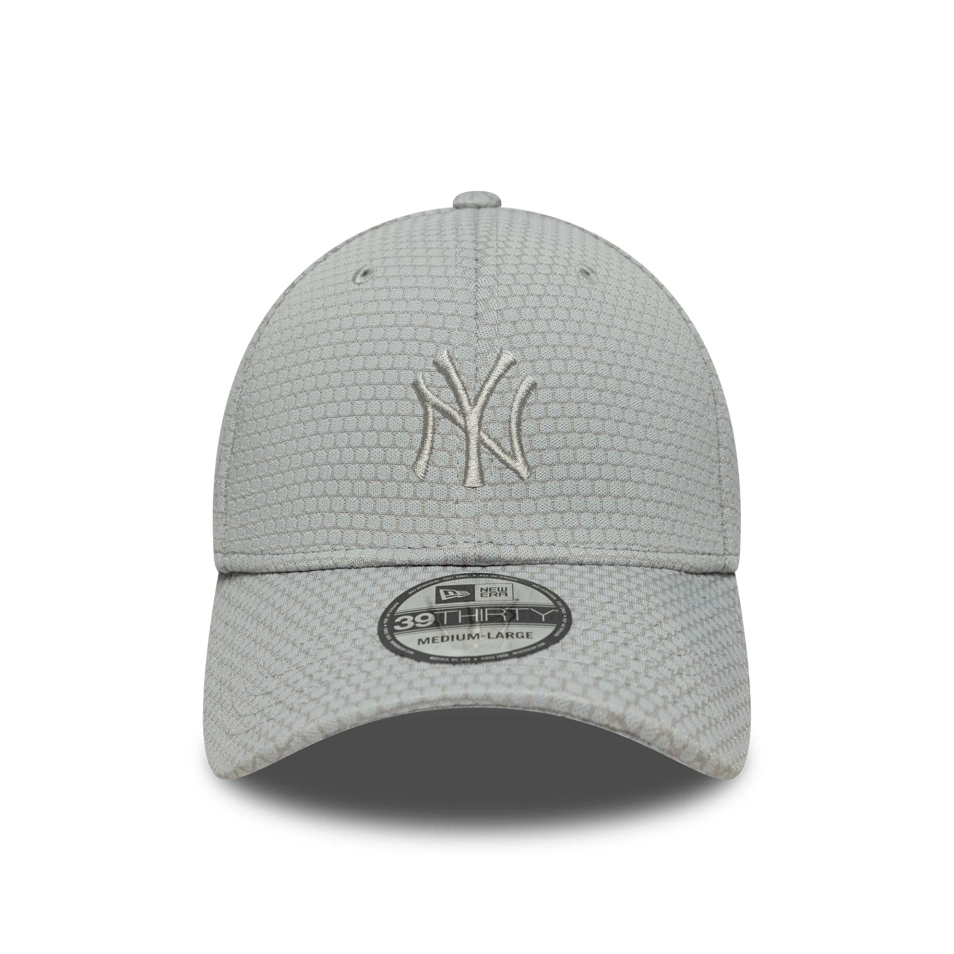 New York Yankees MLB Mesh Grey 39THIRTY Stretch Fit Cap - Image 2