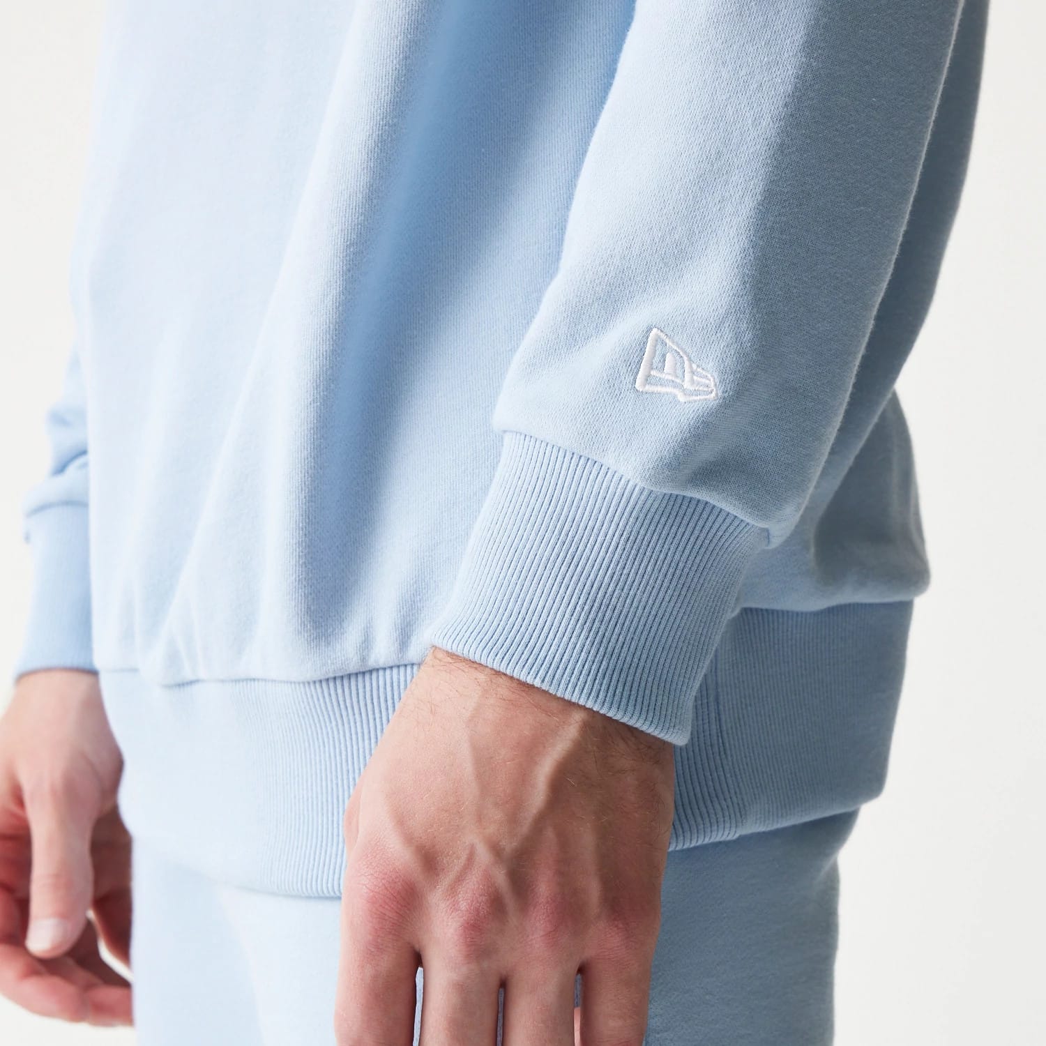 New York Yankees MLB Midi Pastel Blue Oversized Crew Neck Sweater - Image 5