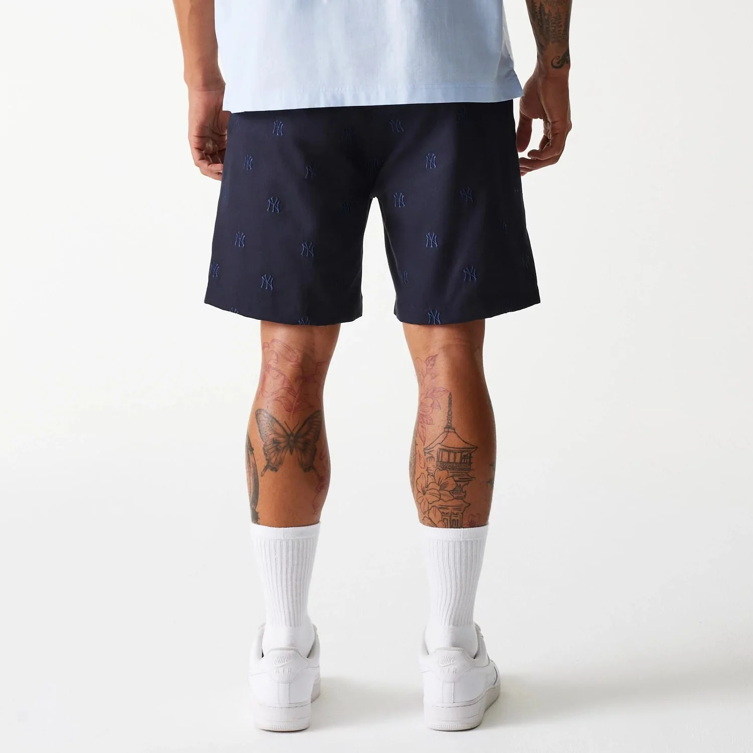 New York Yankees MLB Monogram Navy Shorts - Image 2