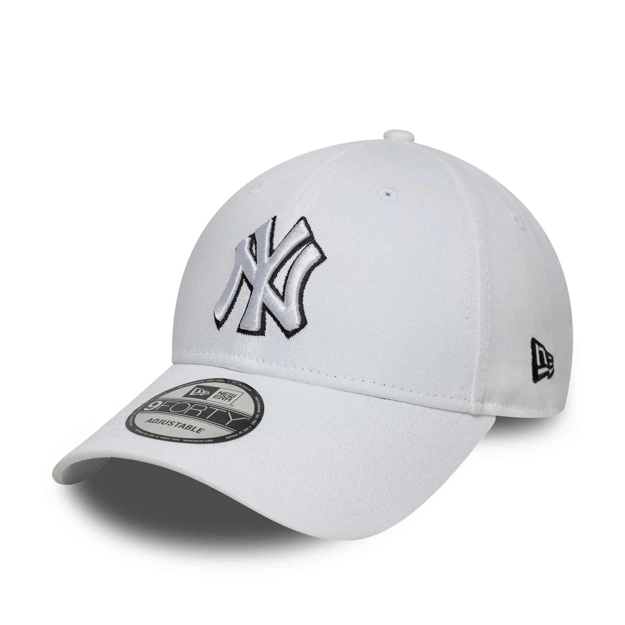 New York Yankees MLB Outline White 9FORTY Adjustable Cap