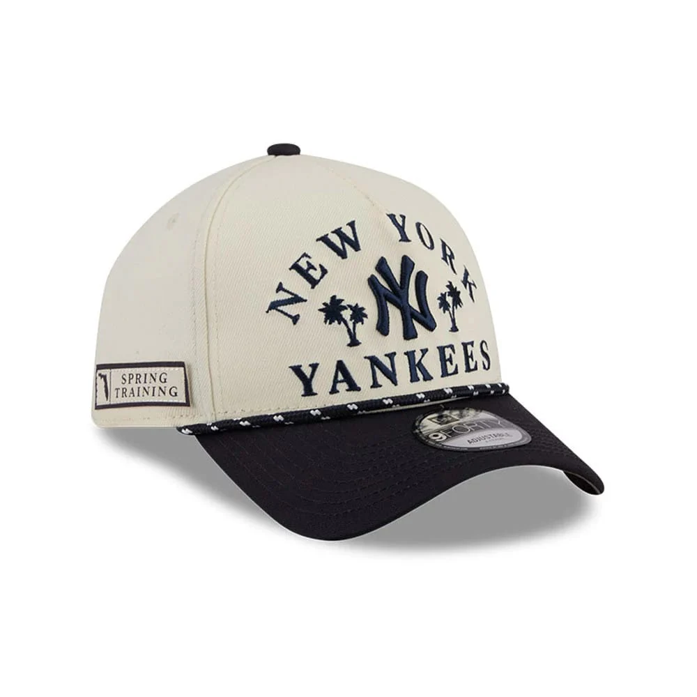 New York Yankees MLB Rope Cream 9FORTY A-Frame Adjustable Cap