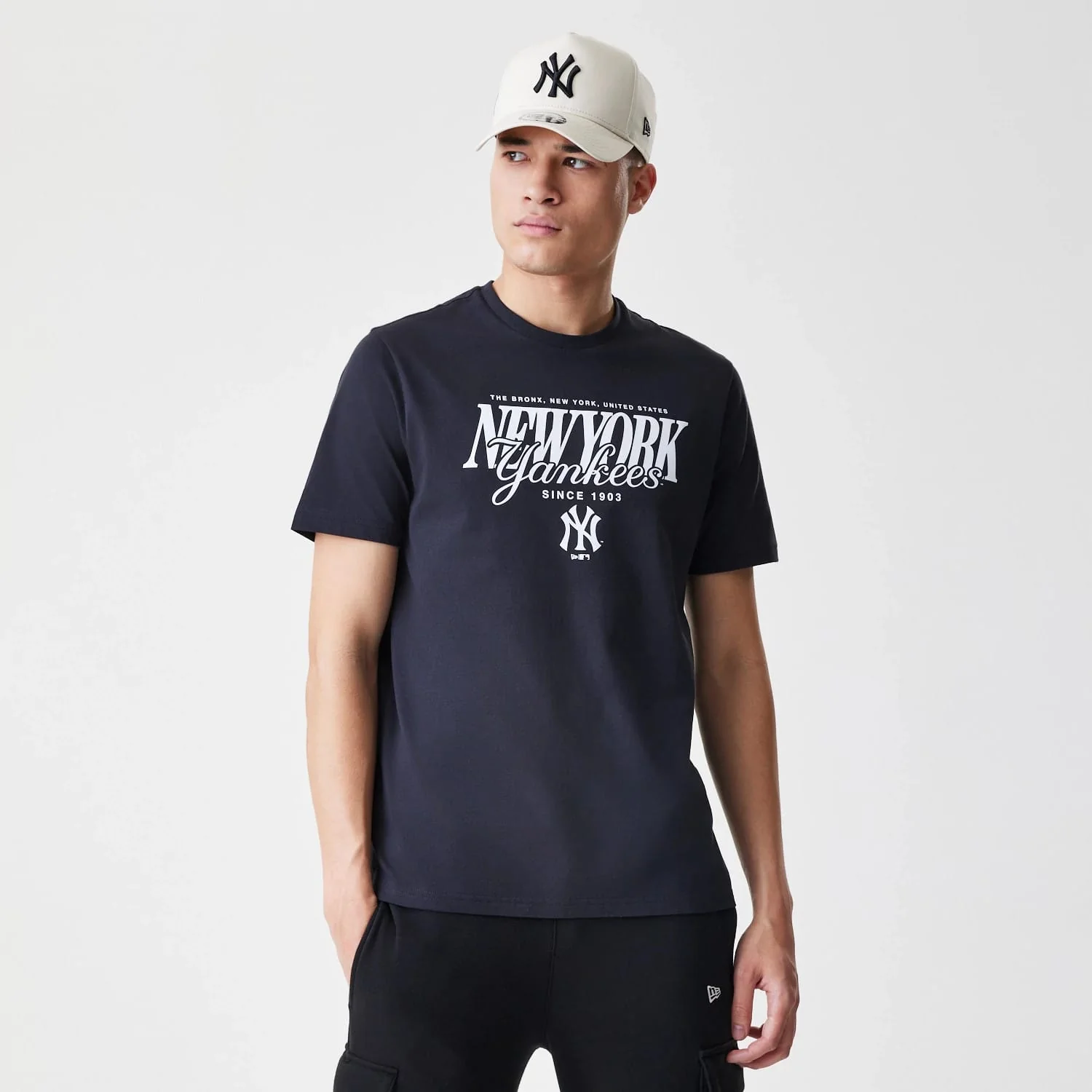 New York Yankees MLB Script Graphic Navy T-Shirt
