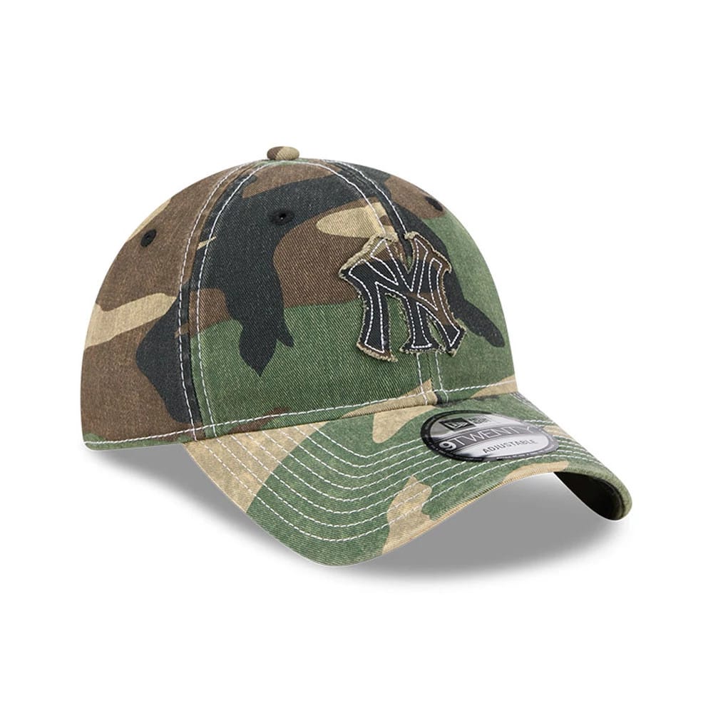 New York Yankees MLB Washed Camo Open Green 9TWENTY Adjustable Cap - Image 3