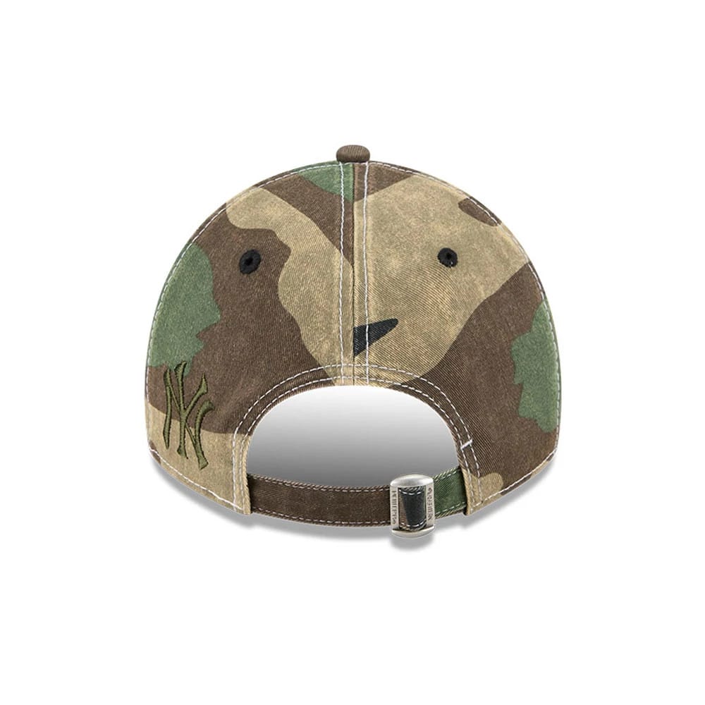 New York Yankees MLB Washed Camo Open Green 9TWENTY Adjustable Cap - Image 4
