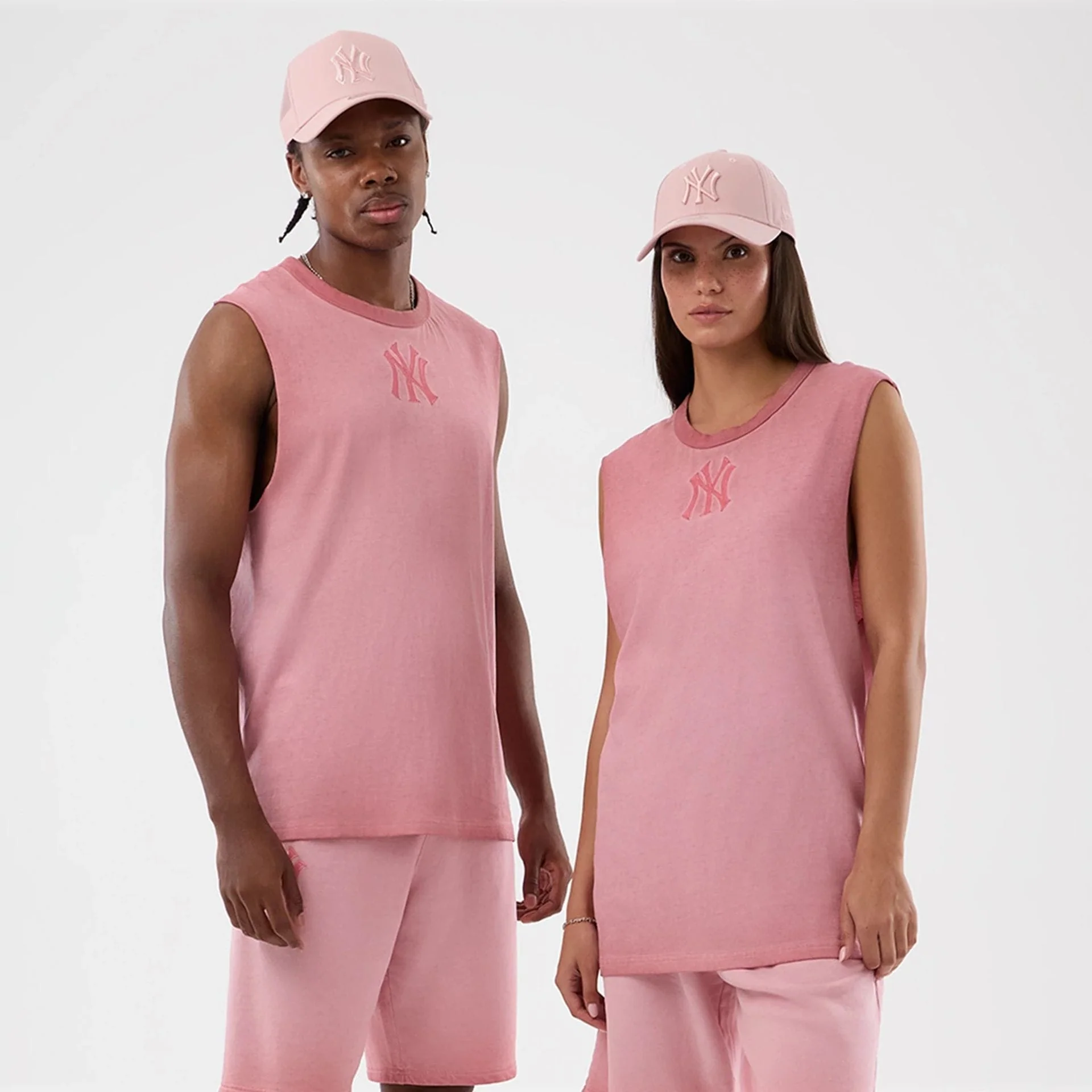 New York Yankees MLB Washed Logo Pastel Pink Vest