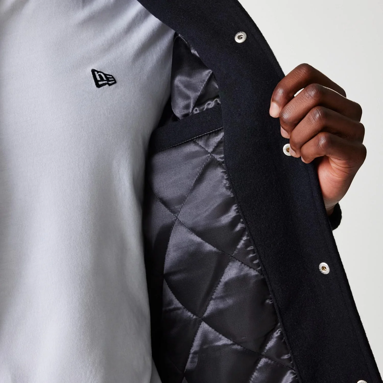 New York Yankees MLB Wordmark Black Varsity Jacket - Image 5
