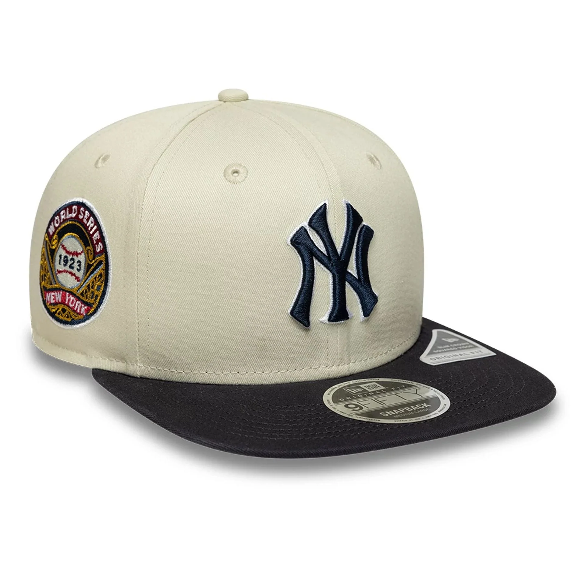 New York Yankees MLB World Series Patch Light Beige 9FIFTY Snapback Adjustable Cap