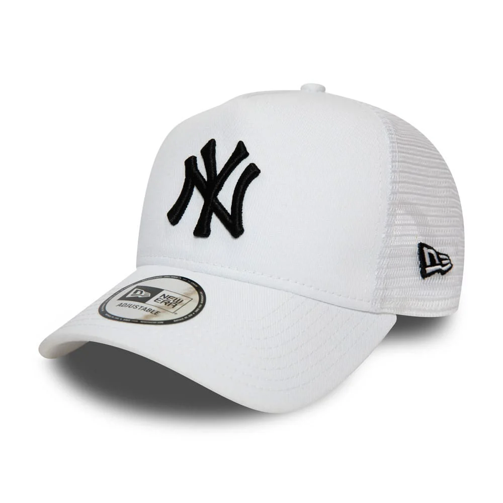 New York Yankees White A-Frame Trucker Cap