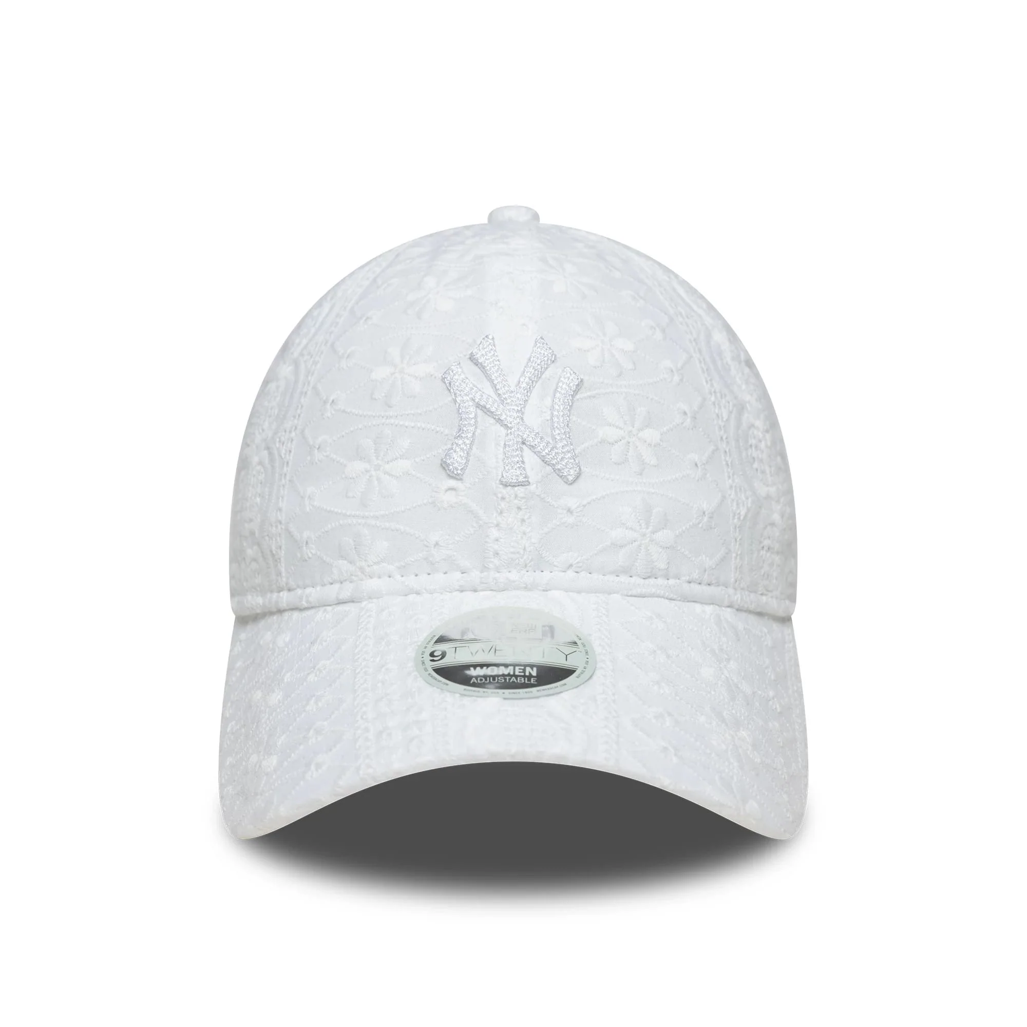 New York Yankees Womens MLB Broderie White 9TWENTY Adjustable Cap - Image 2