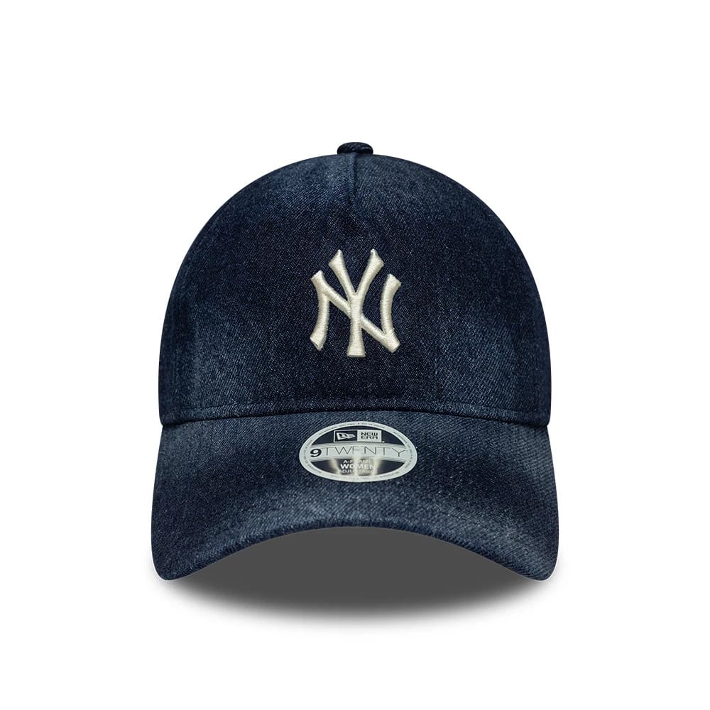 New York Yankees Womens MLB Denim Navy 9TWENTY A-Frame Adjustable Cap - Image 2