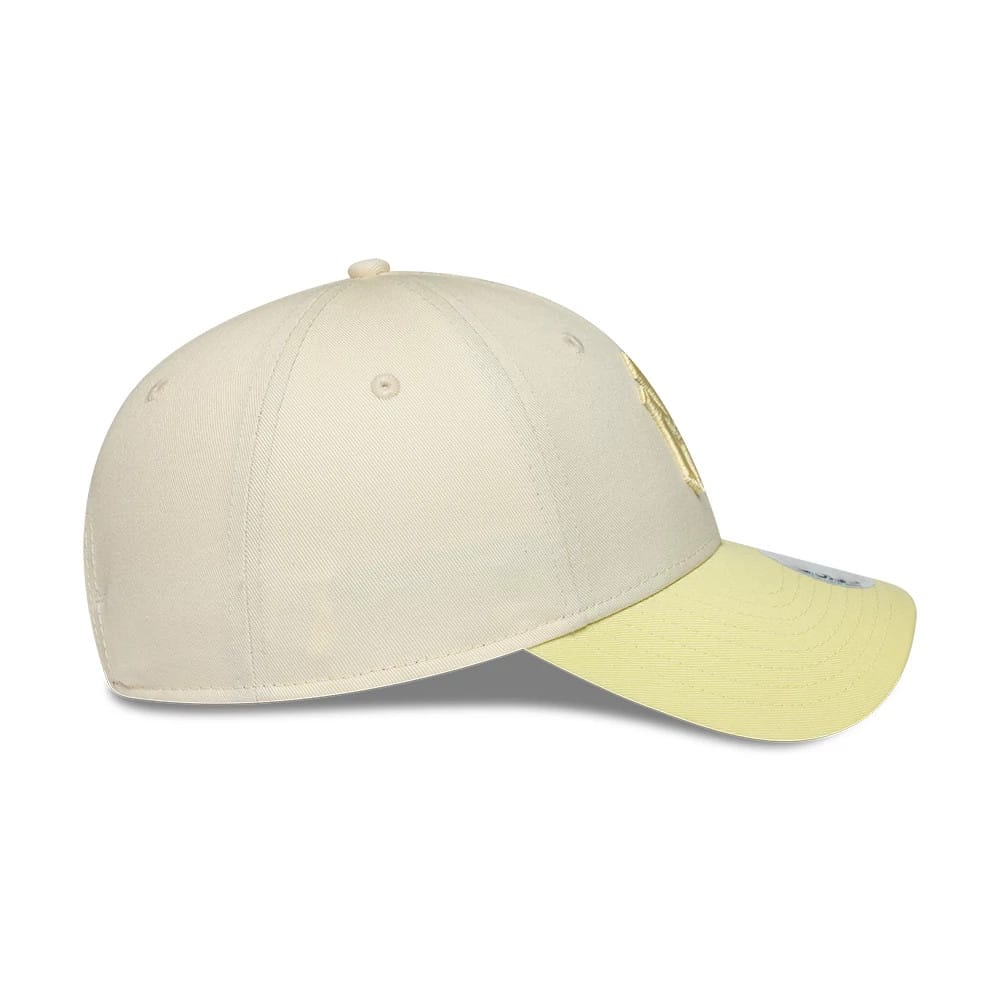 New York Yankees Womens MLB Floral Cream & Yellow 9FORTY Adjustable Cap - Image 6