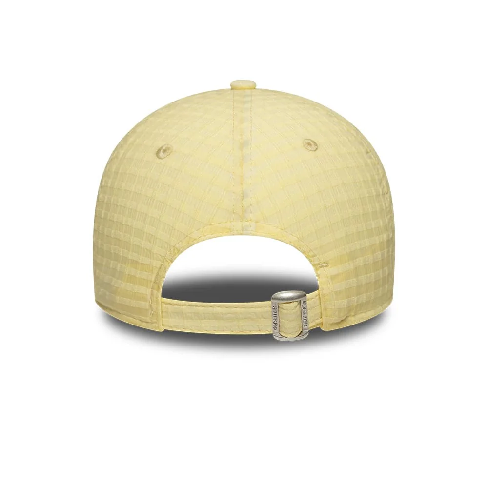 New York Yankees Womens MLB Seersucker Pastel Yellow 9TWENTY Adjustable Cap - Image 4