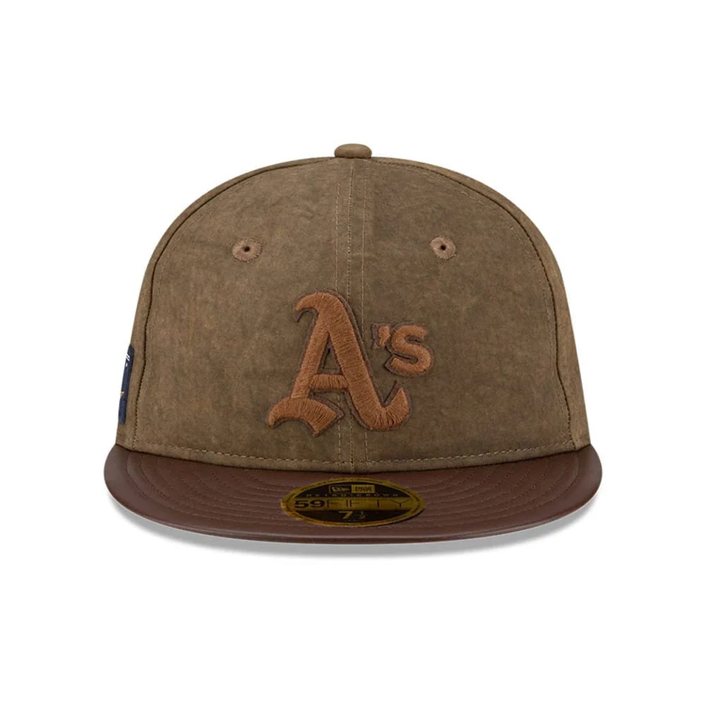 Oakland Athletics MLB Open Brown Retro Crown 59FIFTY Fitted Cap - Image 3