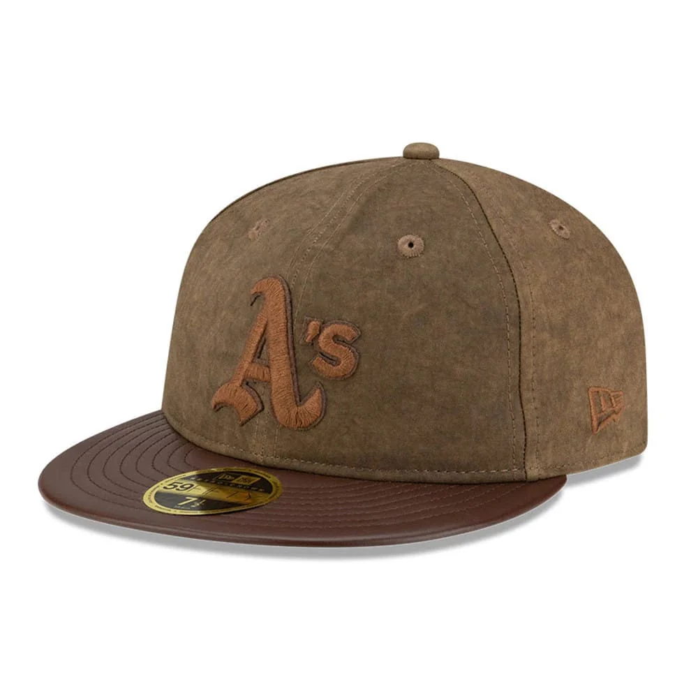 Oakland Athletics MLB Open Brown Retro Crown 59FIFTY Fitted Cap - Image 4