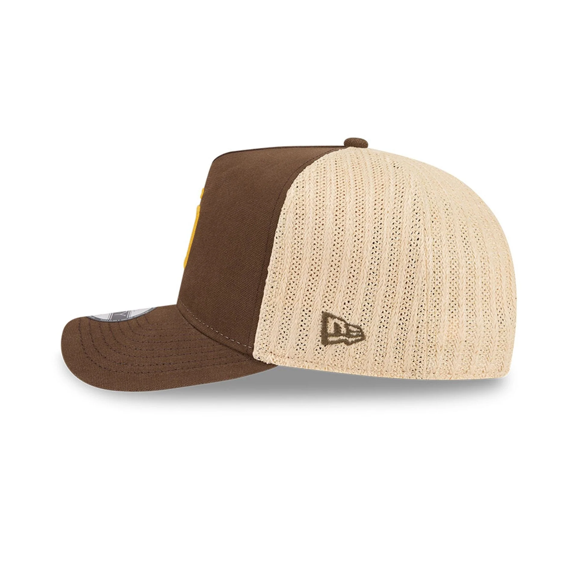 Padres MLB Grained Dark Brown 9FIFTY A-Frame Snapback Adjustable Cap - Image 5