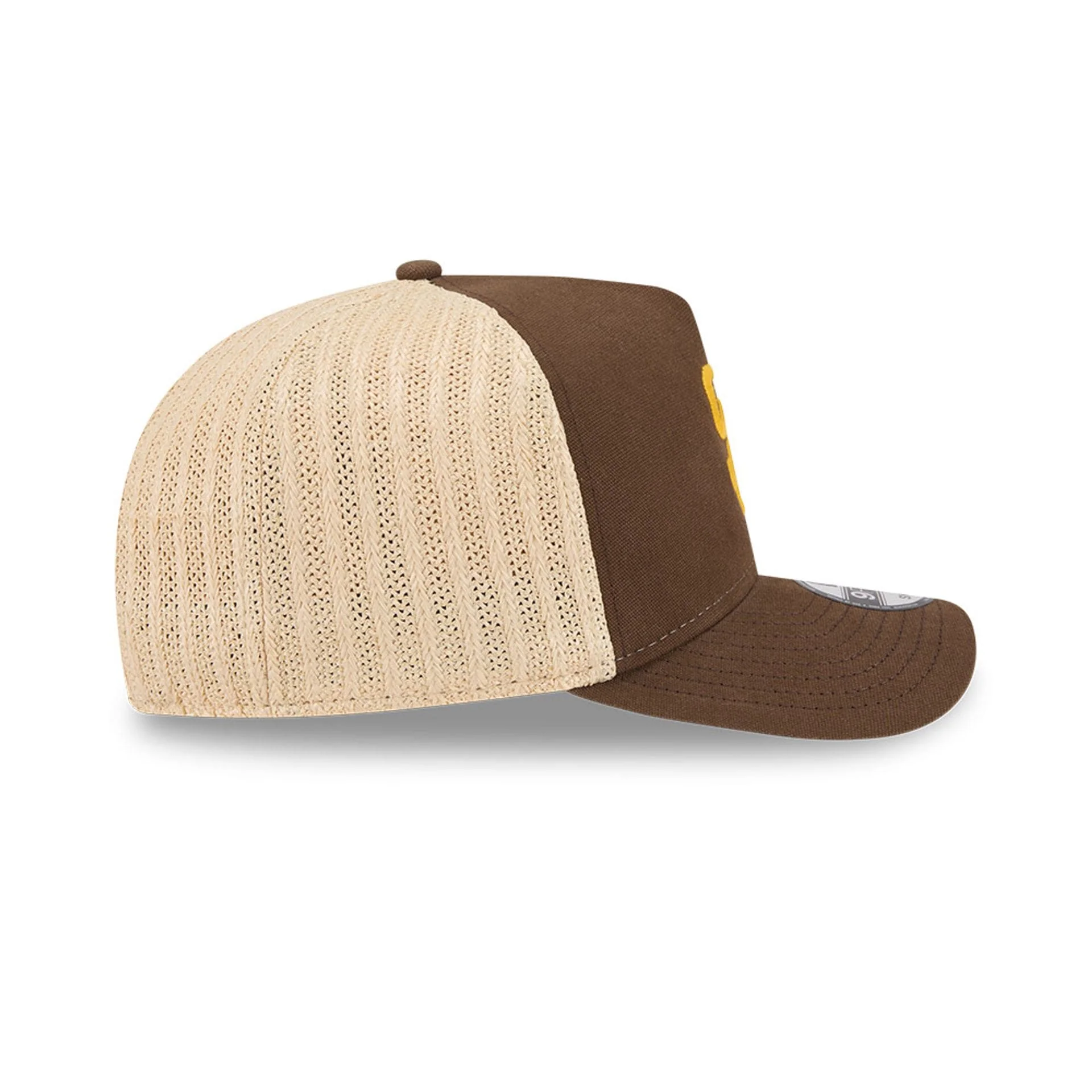 Padres MLB Grained Dark Brown 9FIFTY A-Frame Snapback Adjustable Cap - Image 6