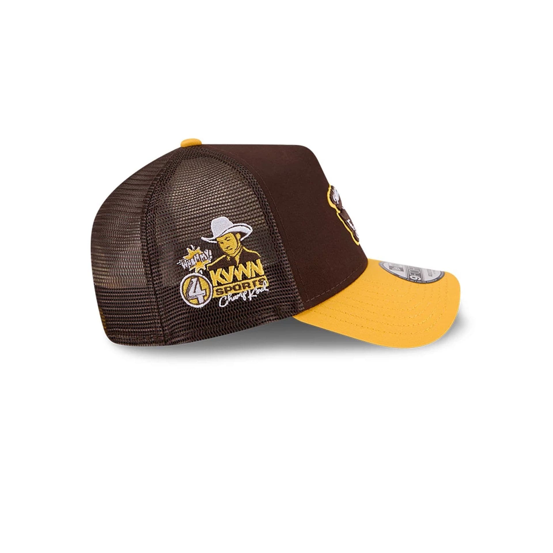 Padres MLB X Anchorman Whammy Dark Brown 9FORTY A-Frame Trucker Adjustable Cap - Image 7