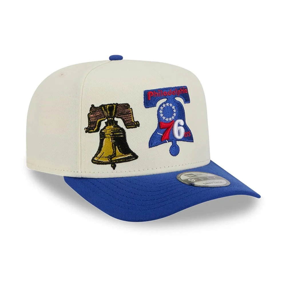 Philadelphia 76ers NBA Blue 9FIFTY A-Frame Snapback Adjustable Cap