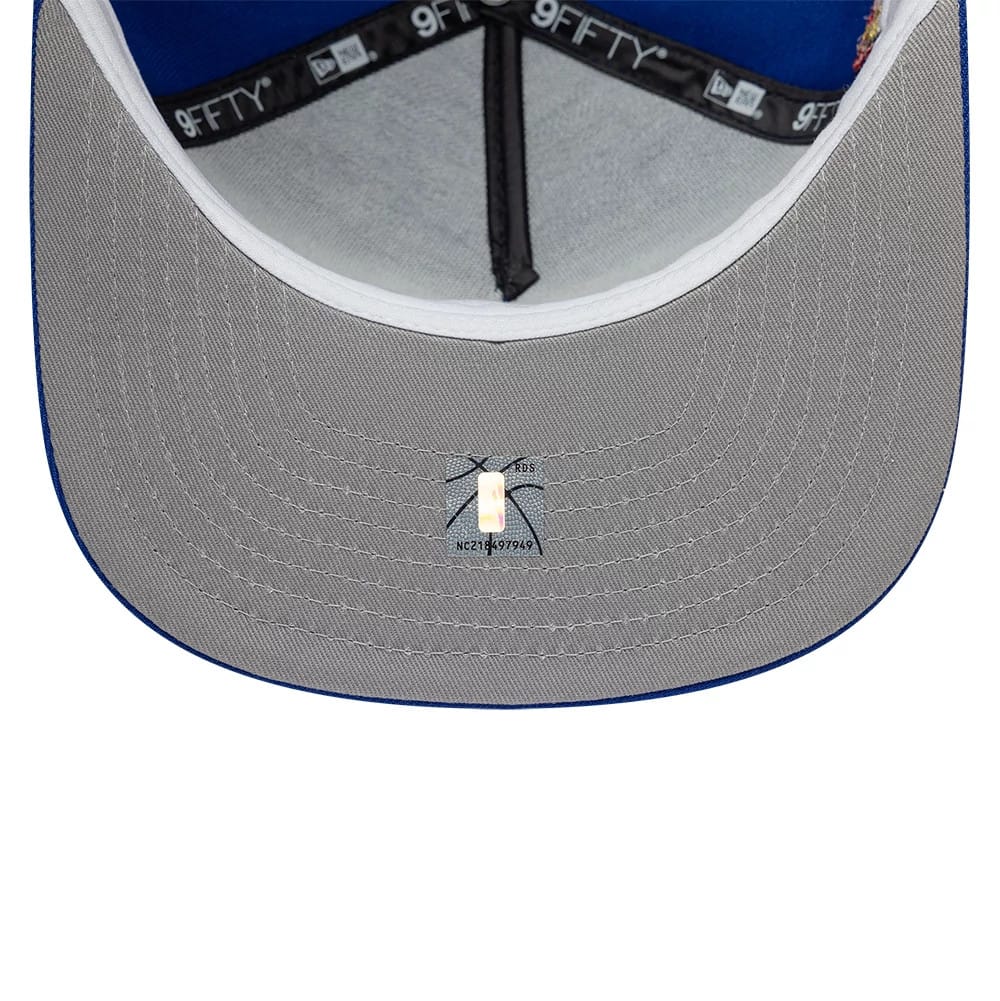 Philadelphia 76ers NBA Hardwood Classic Blue 9FIFTY A-Frame Snapback Adjustable Cap - Image 2