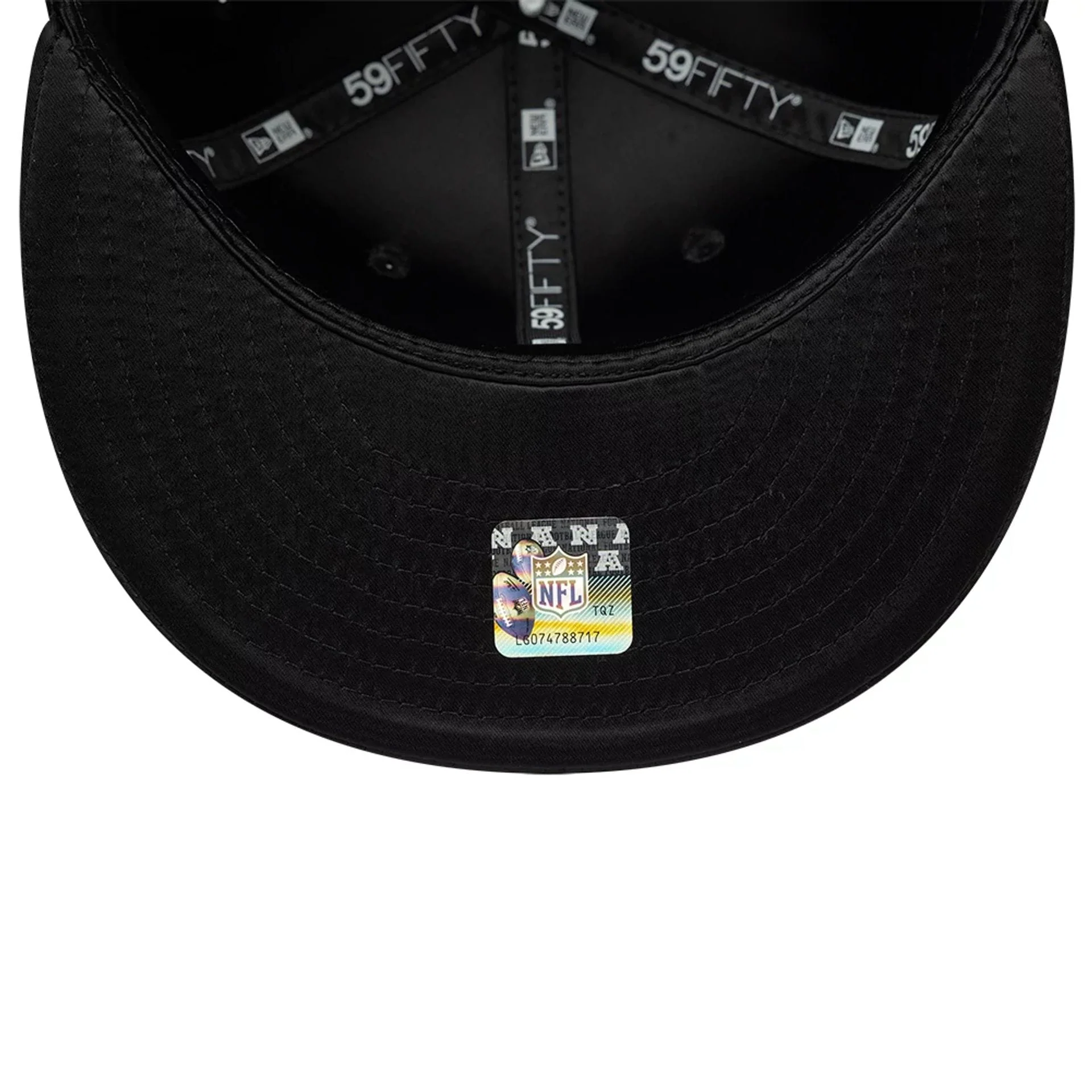 Philadelphia Eagles NFL Satin Black 59FIFTY Fitted Cap - Image 7