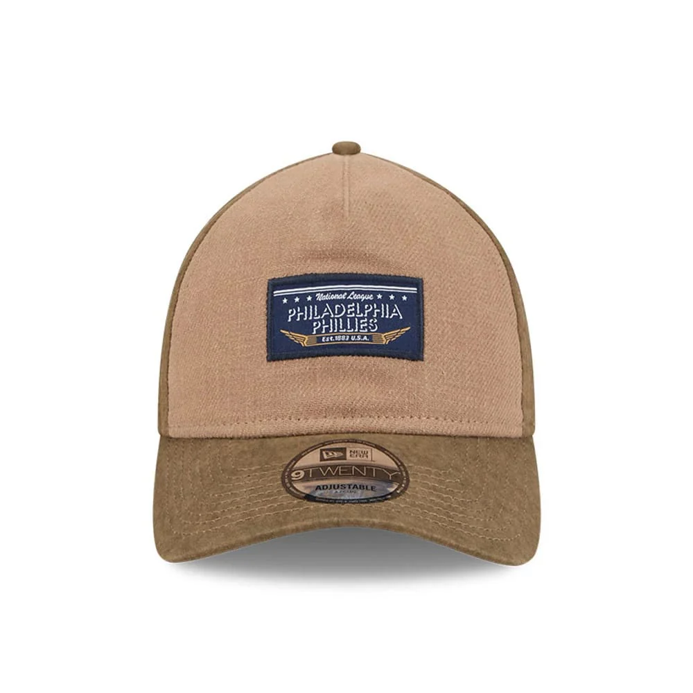Philadelphia Phillies MLB Open Brown 9TWENTY A-Frame Adjustable Cap - Image 2
