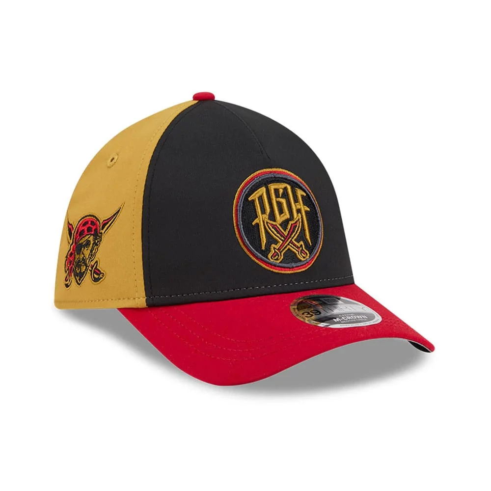 Pirates MLB City Connect Black 39THIRTY M-Crown A-Frame Stretch Fit Cap