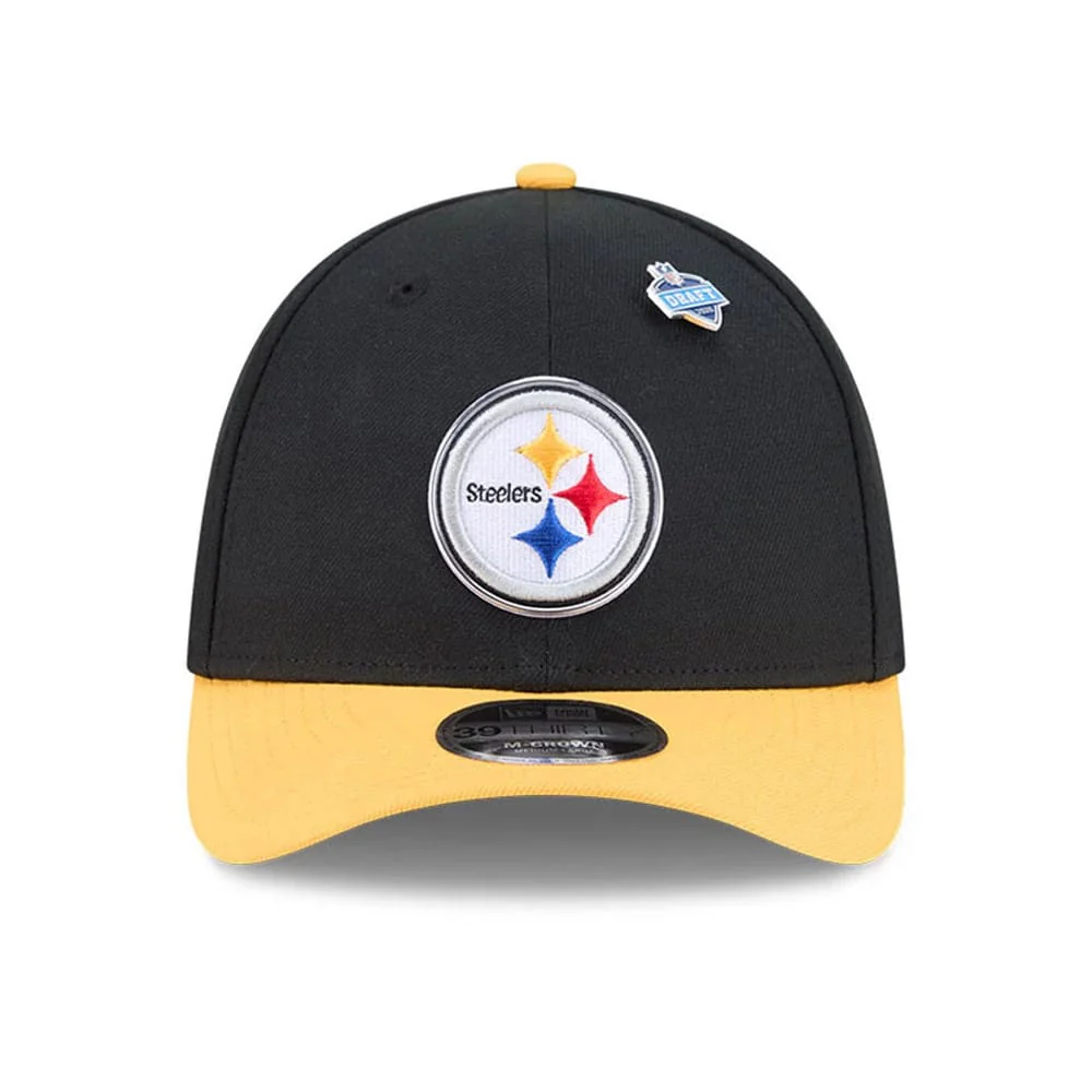 Pittsburgh Steelers NFL Draft 2026 Black 39THIRTY M-Crown Stretch Fit Cap - Image 2