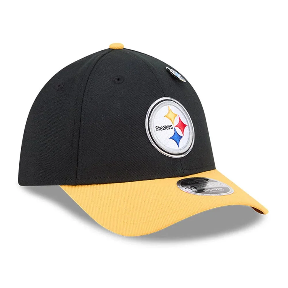 Pittsburgh Steelers NFL Draft 2026 Black 39THIRTY M-Crown Stretch Fit Cap - Image 3