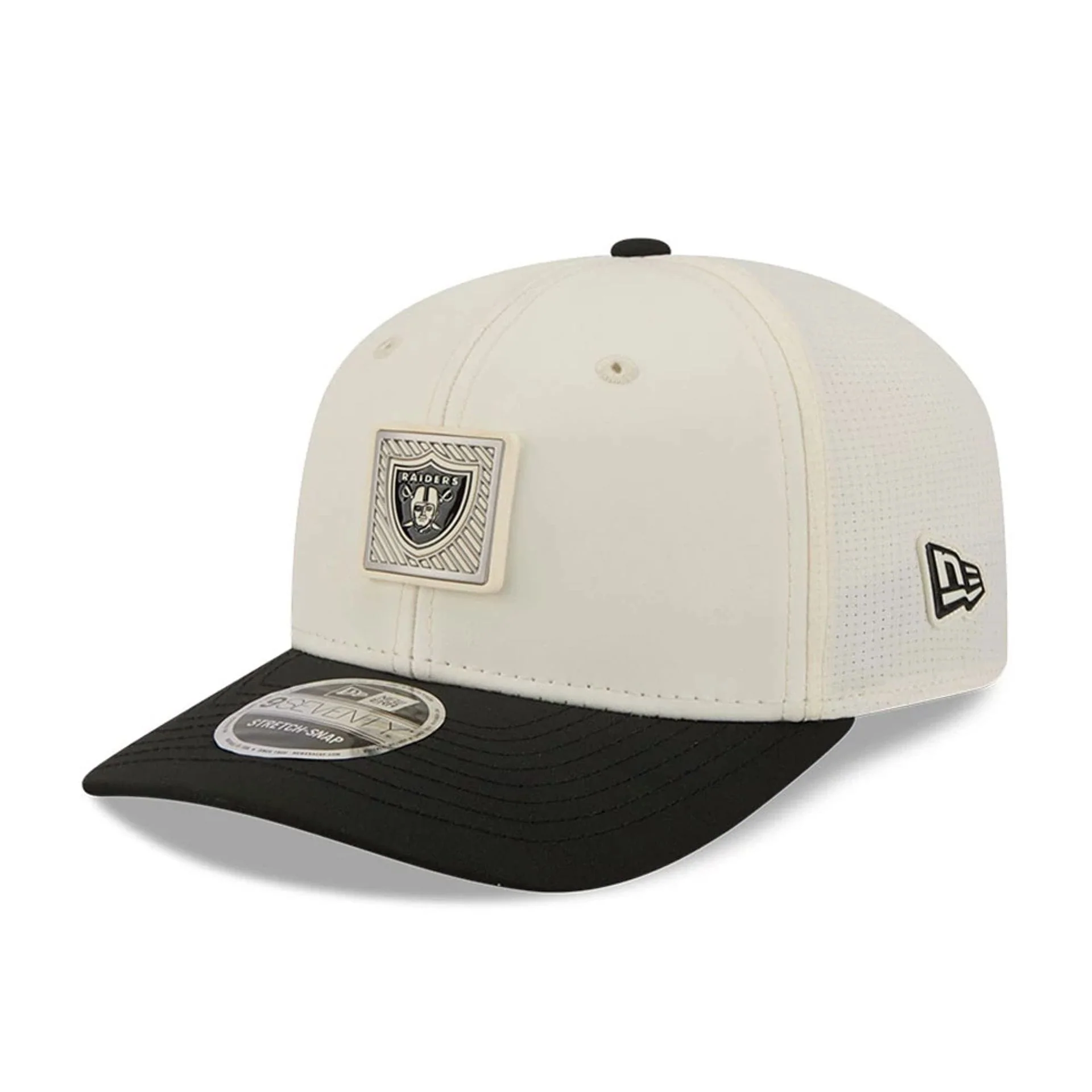 Raiders NFL Training 2026 White 9SEVENTY Stretch Snap Adjustable Cap - Image 3