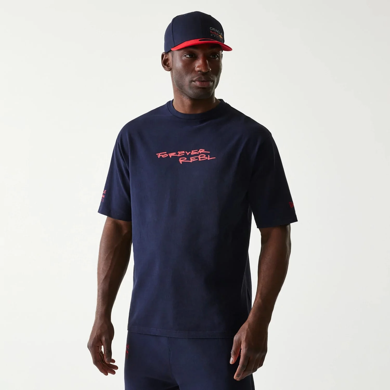 Red Bull Racing Back Graphic Dark Blue Oversized T-Shirt