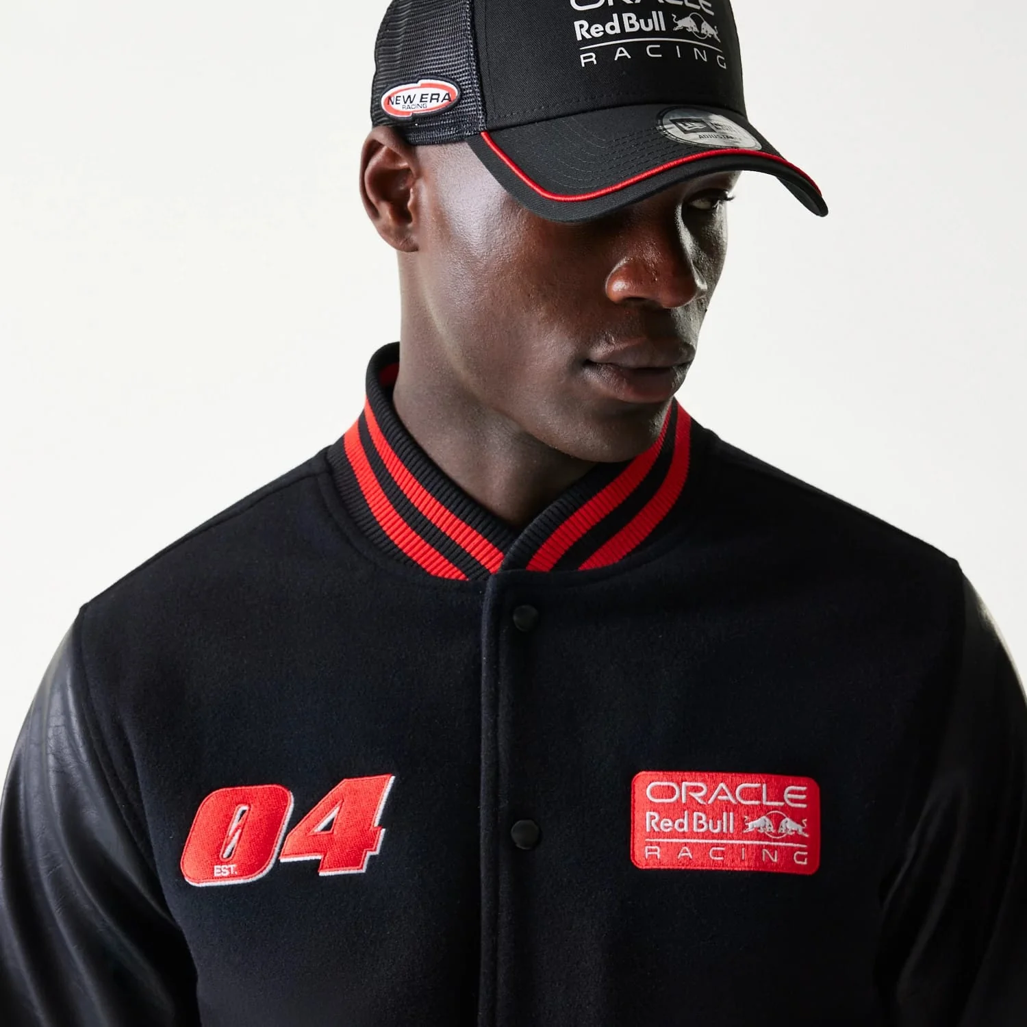 Red Bull Racing Black Varsity Jacket - Image 4