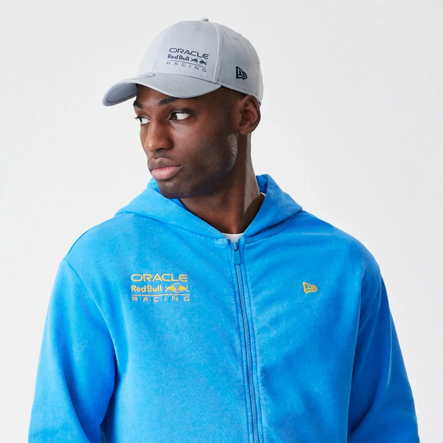 Red Bull Racing Blue Oversized Full Zip Hoodie - Image 6