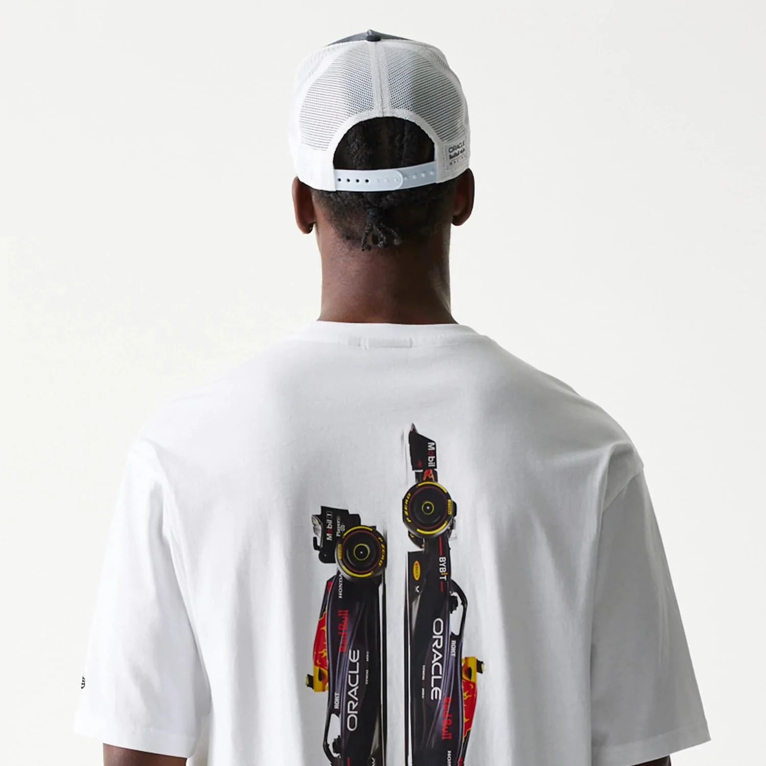 Red Bull Racing Profile White Oversized T-Shirt - Image 7