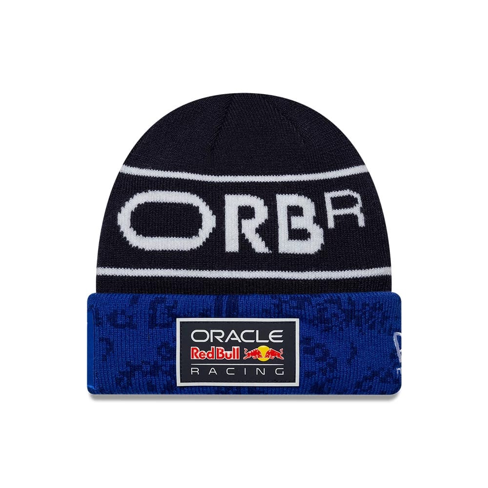 Red Bull Racing Youth Replica Max Verstappen Dark Blue Cuff Knit Beanie Hat