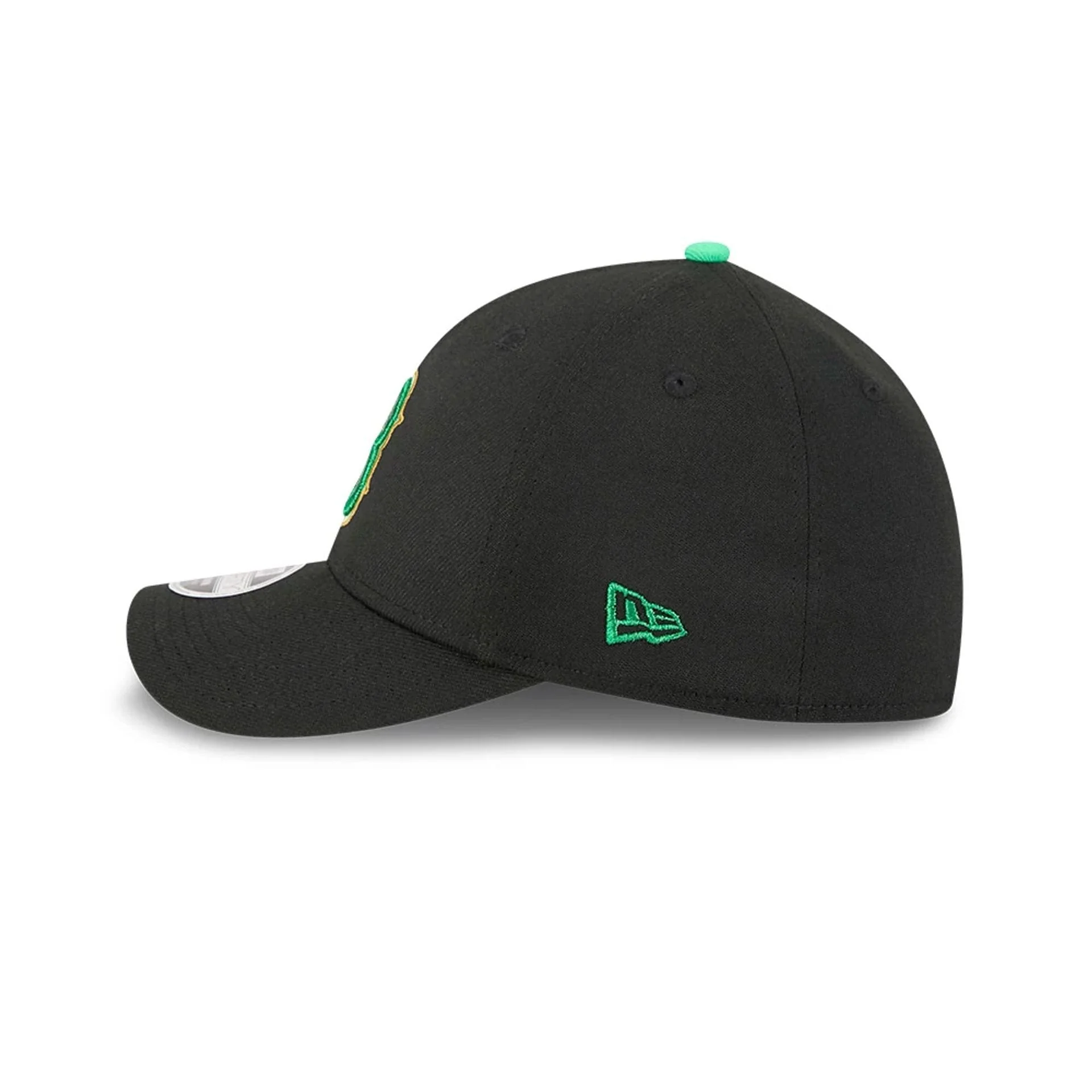 Red Sox MLB Saint Patrick's Day Black 39THIRTY M-Crown A-Frame Stretch Fit Cap - Image 6