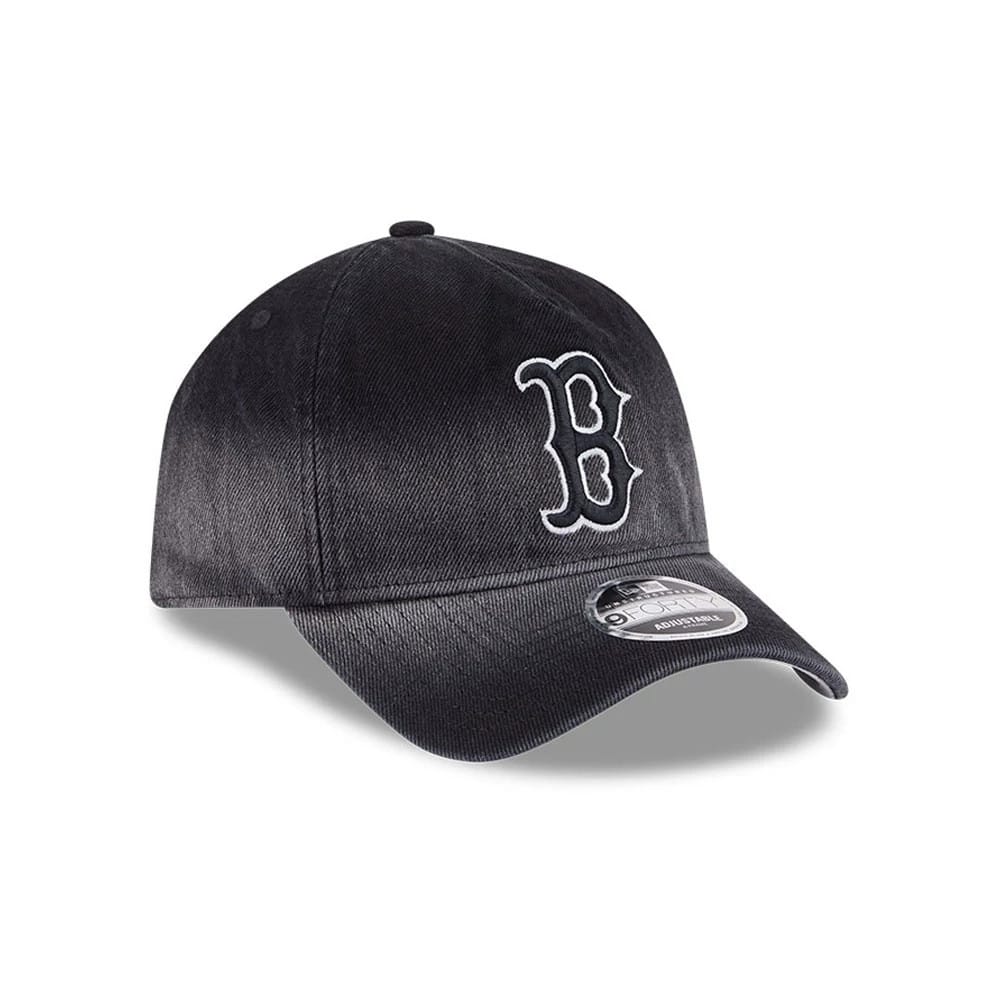 Red Sox MLB Washed Denim Black 9FORTY A-Frame Unstructured Adjustable Cap - Image 4