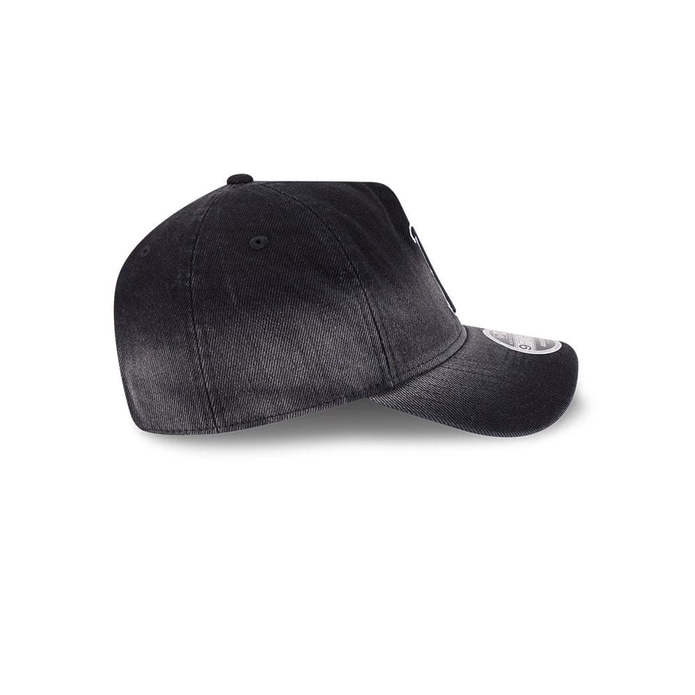 Red Sox MLB Washed Denim Black 9FORTY A-Frame Unstructured Adjustable Cap - Image 6