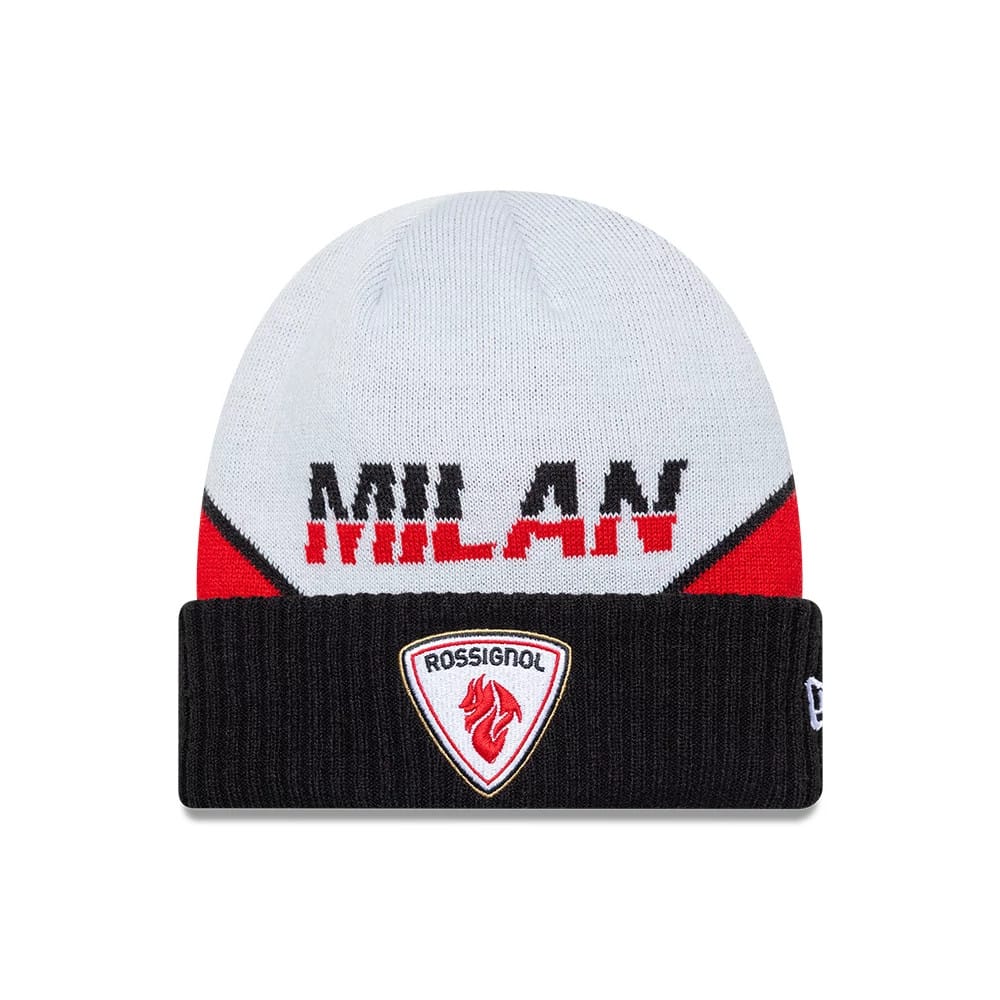 Rossignol x AC Milan Black Cuff Knit Beanie Hat