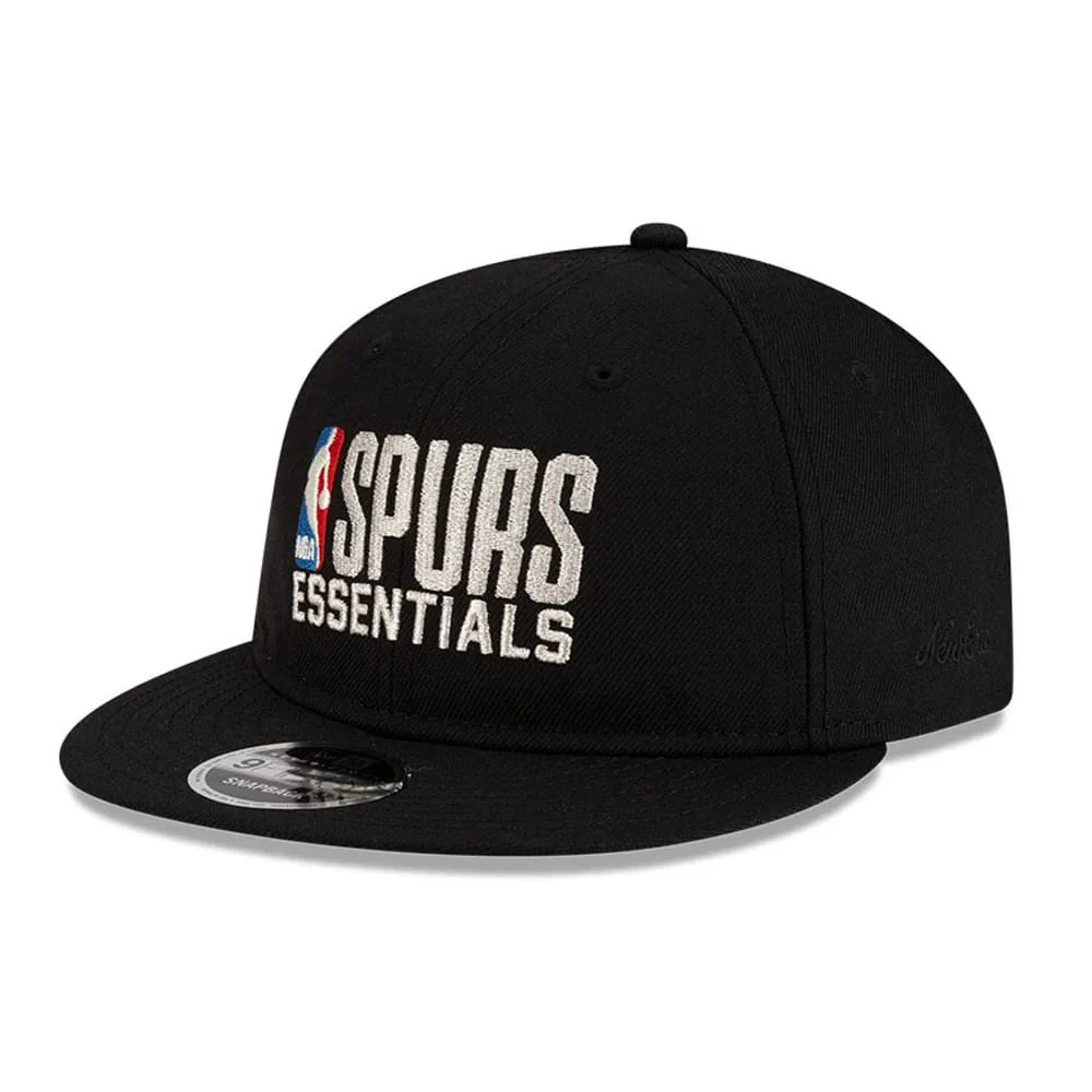 San Antonio Spurs FOG x NBA Black Retro Crown 9FIFTY Adjustable Cap