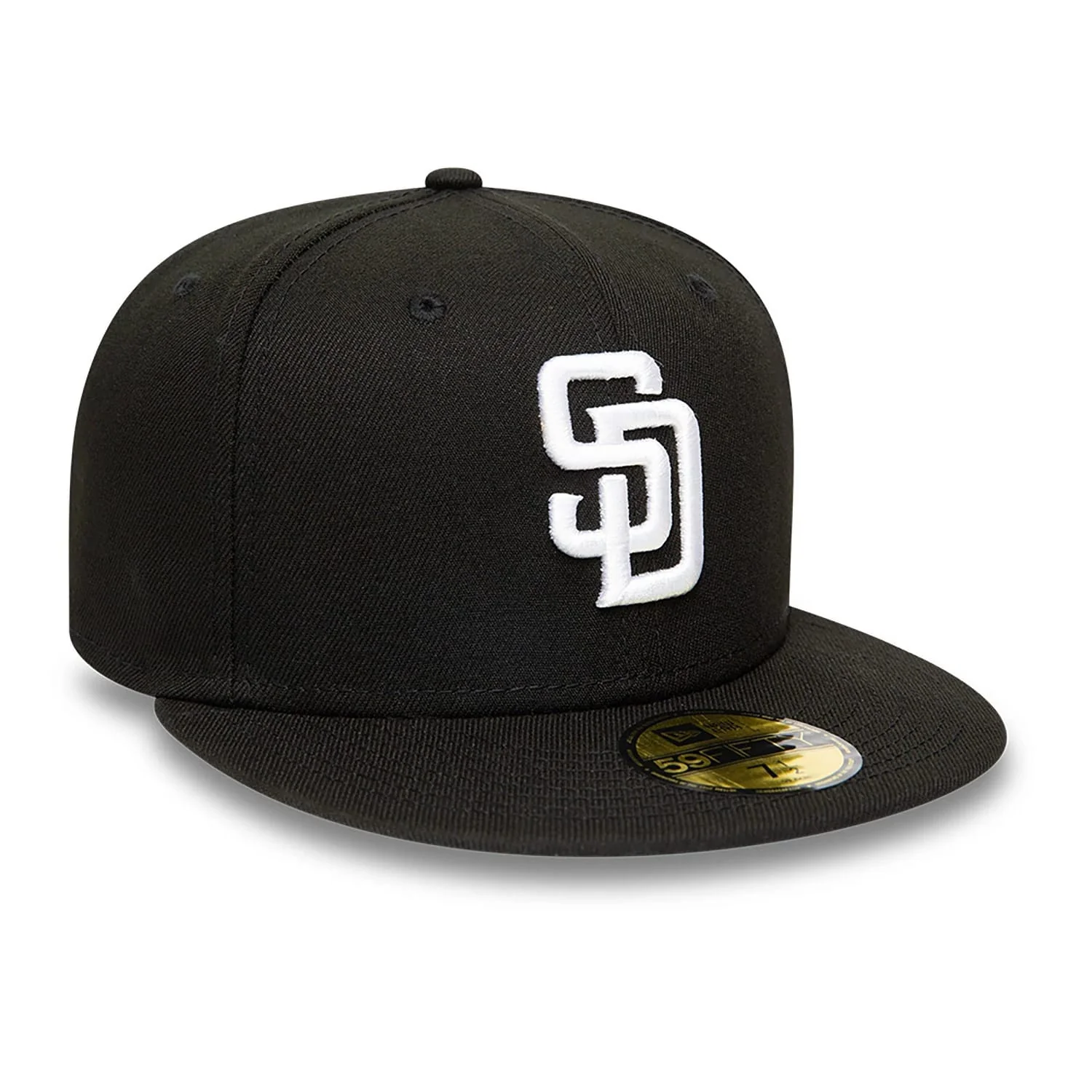 San Diego Padres MLB Black and White 59FIFTY Fitted Cap - Image 5