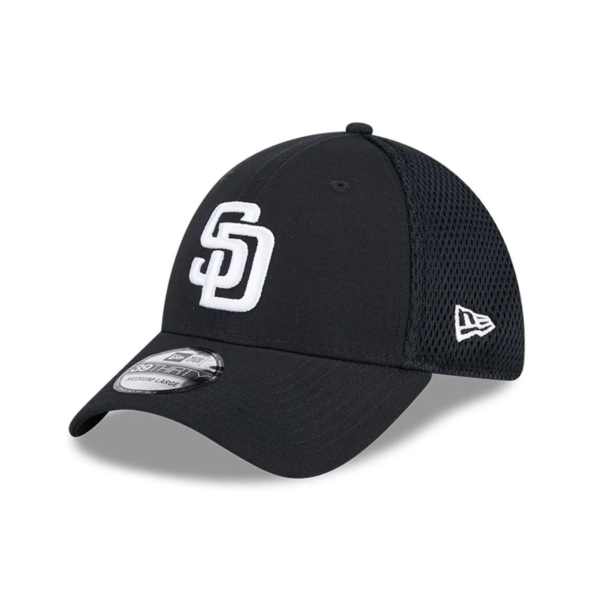 San Diego Padres MLB Evergreen Neo Black 39THIRTY Stretch Fit Cap