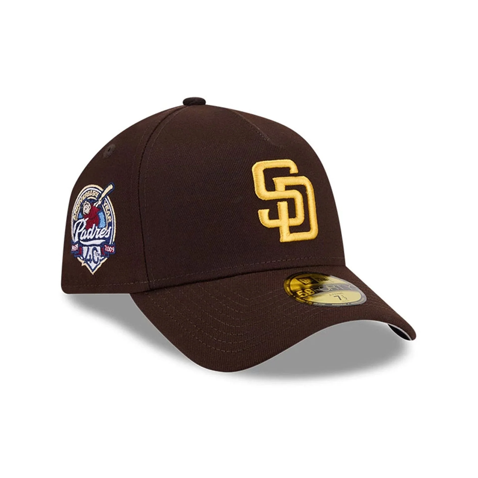 San Diego Padres MLB Team Side Dark Brown 59FORTY A-Frame Fitted Cap
