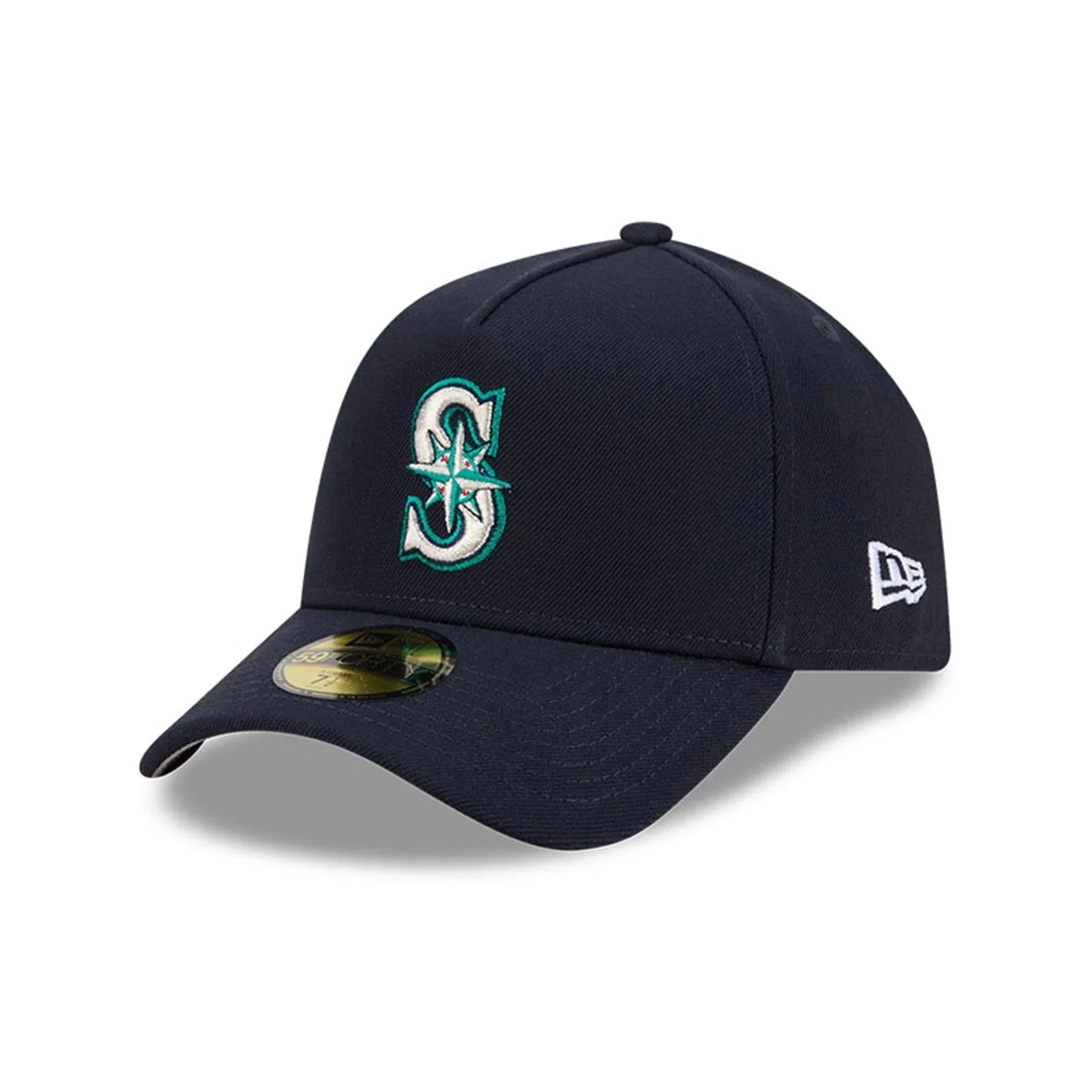 Seattle Mariners MLB Team Side Navy 59FORTY A-Frame Fitted Cap - Image 4