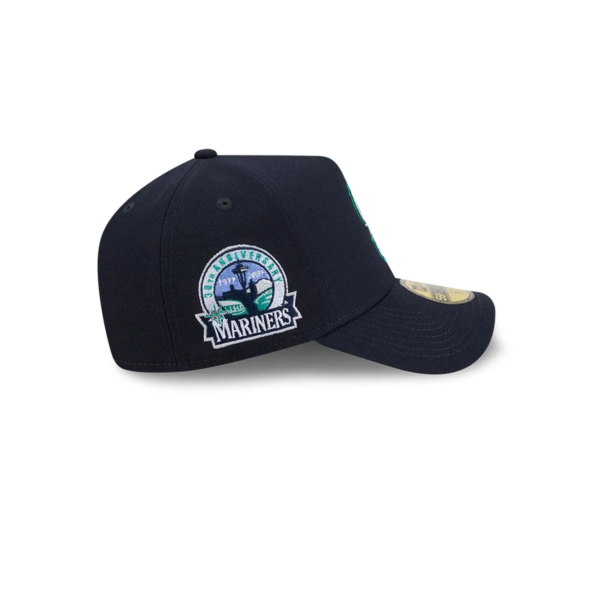 Seattle Mariners MLB Team Side Navy 59FORTY A-Frame Fitted Cap - Image 7