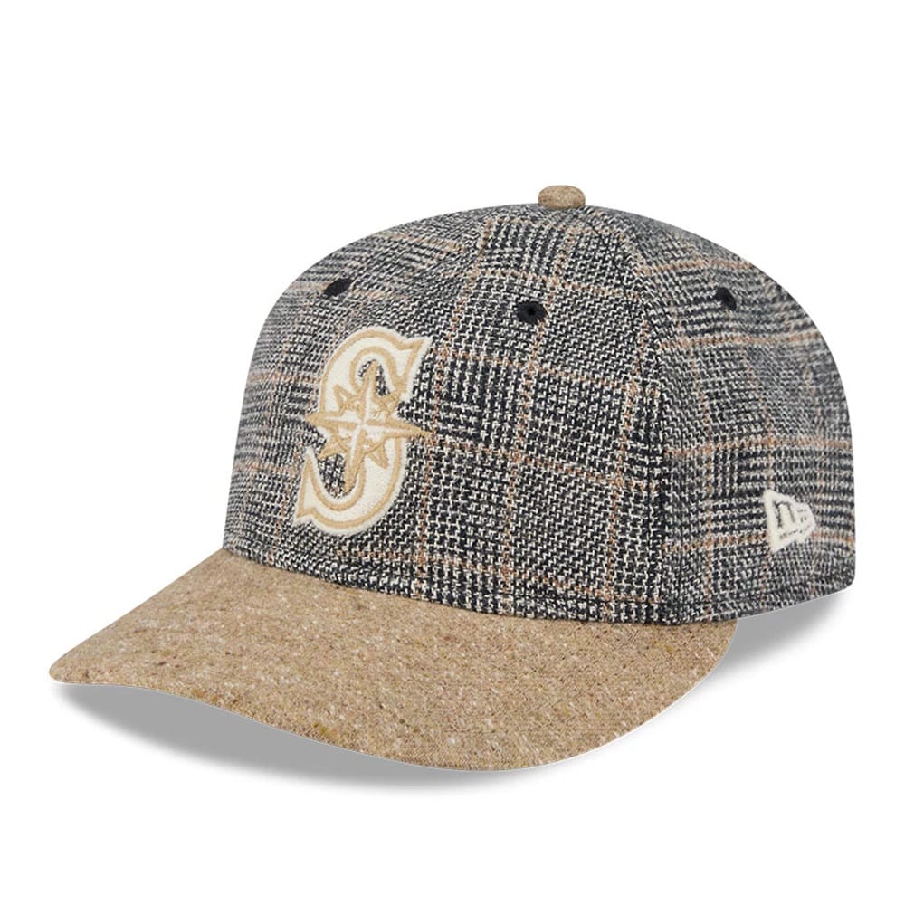 Seattle Mariners MLB Vintage Tweed Open Blue Retro Crown 59FIFTY Fitted Cap