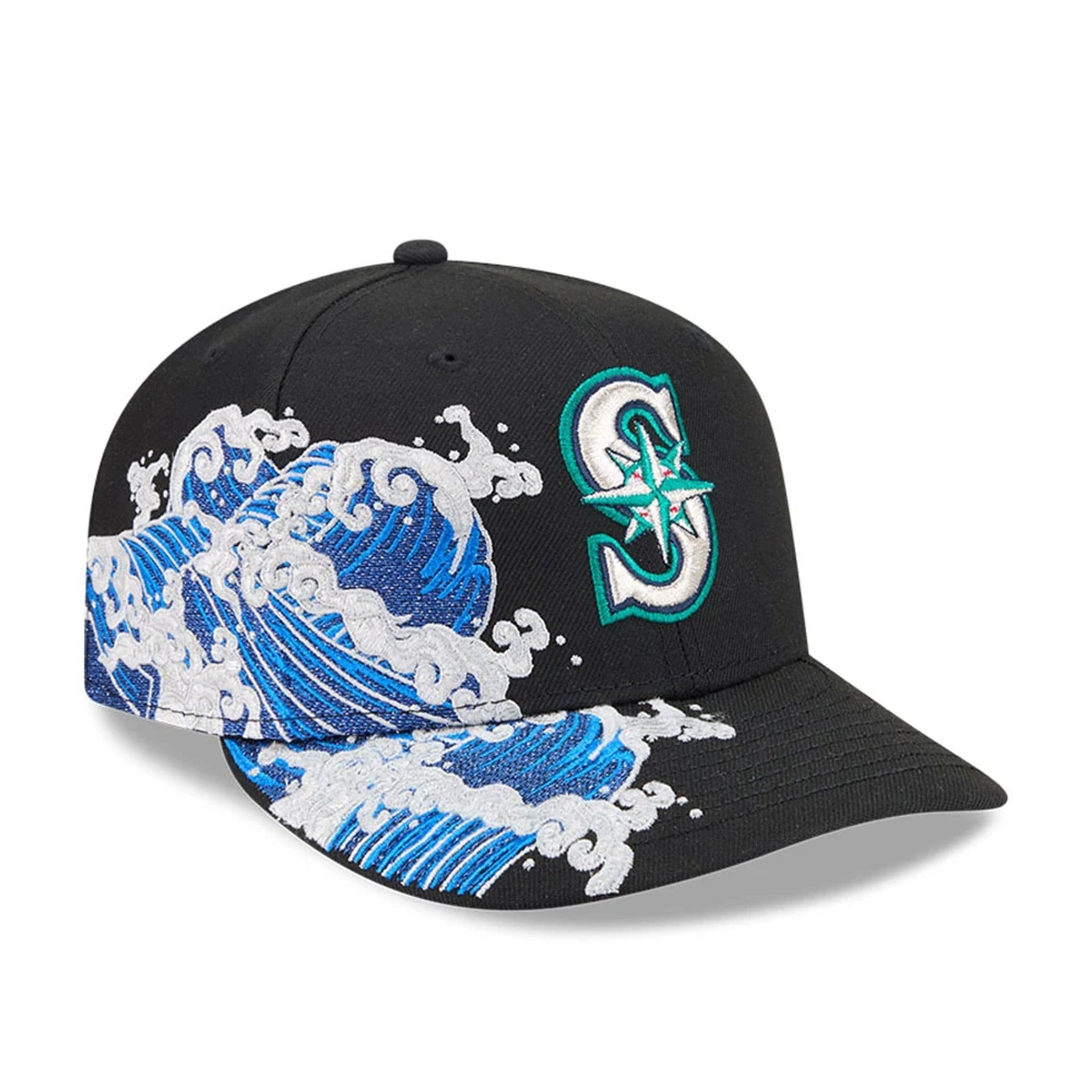 Seattle Mariners MLB Vissurf Black 9FIFTY Snapback Adjustable Cap